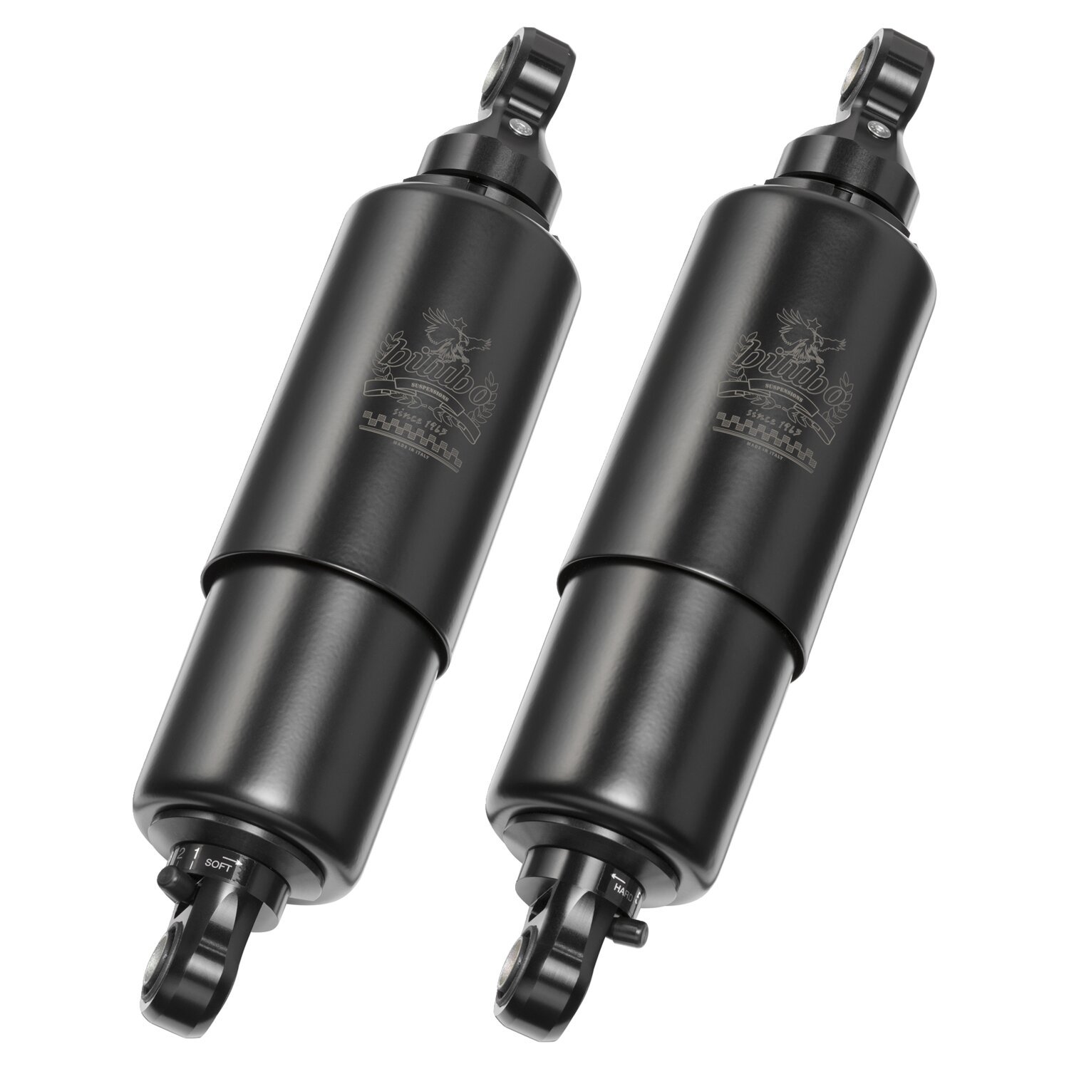 Bitubo, WME dual shock absorber set. Black SC. 306mm