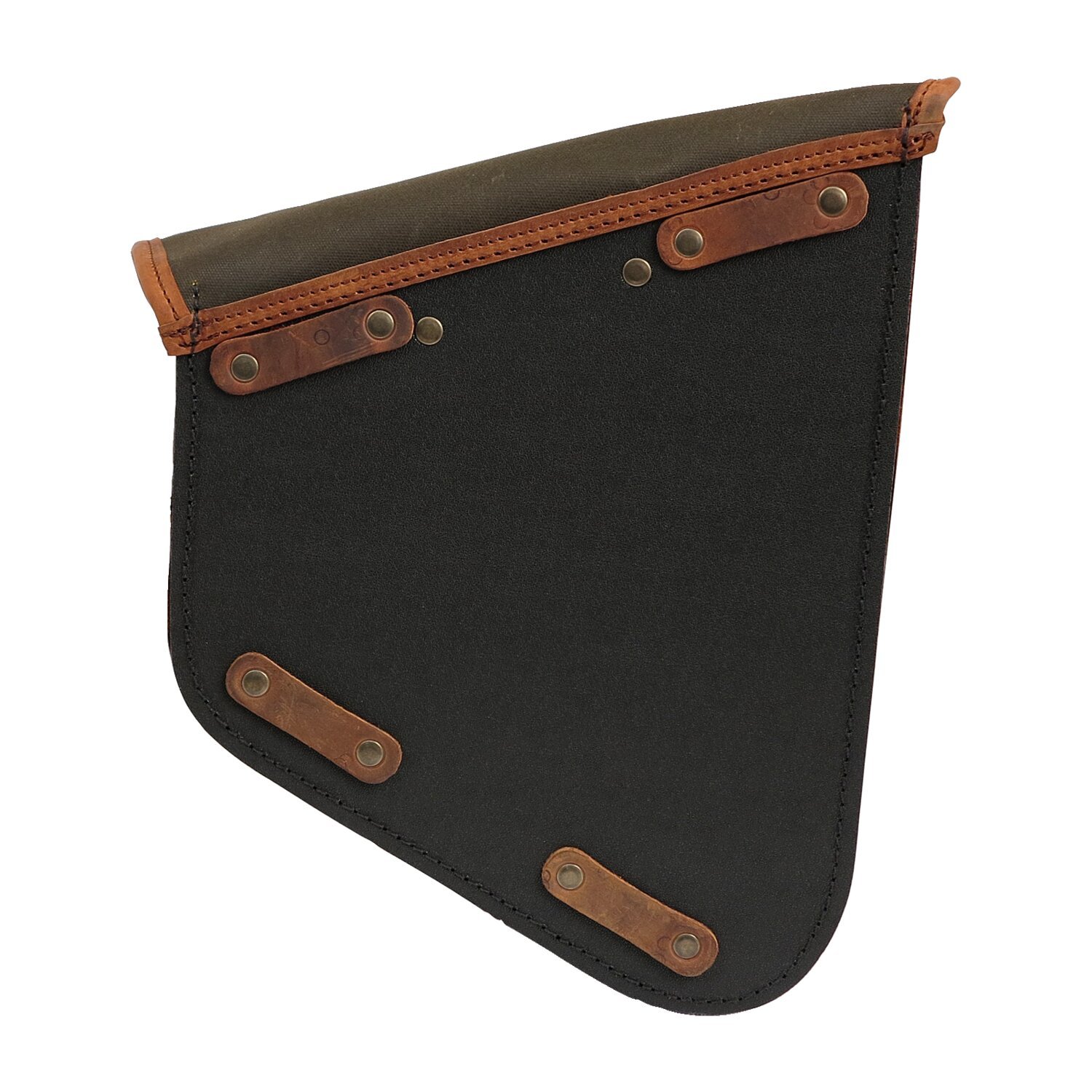 Longride, swingarm bag. Khaki, waxed cotton