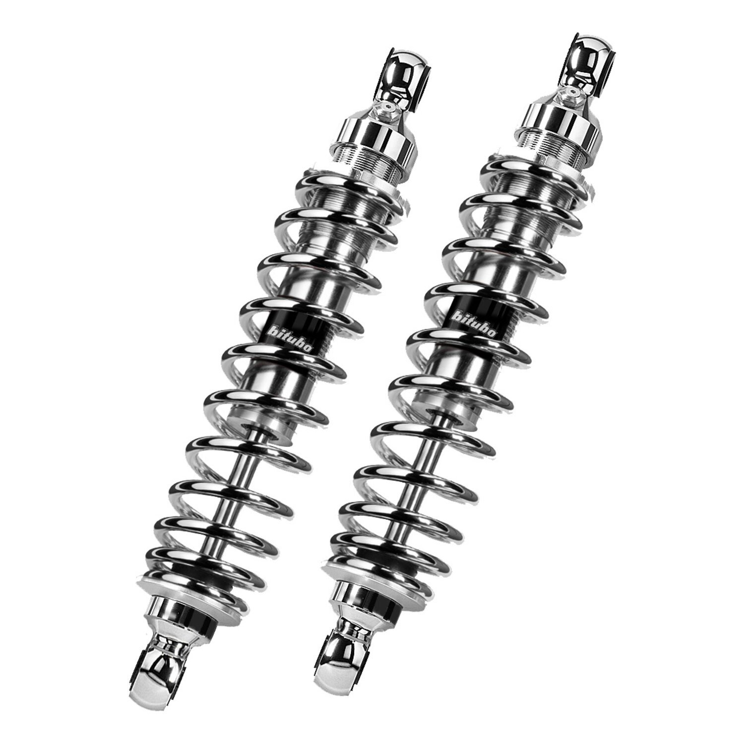 Bitubo, WMB dual shock absorber set. Chrome. 331mm