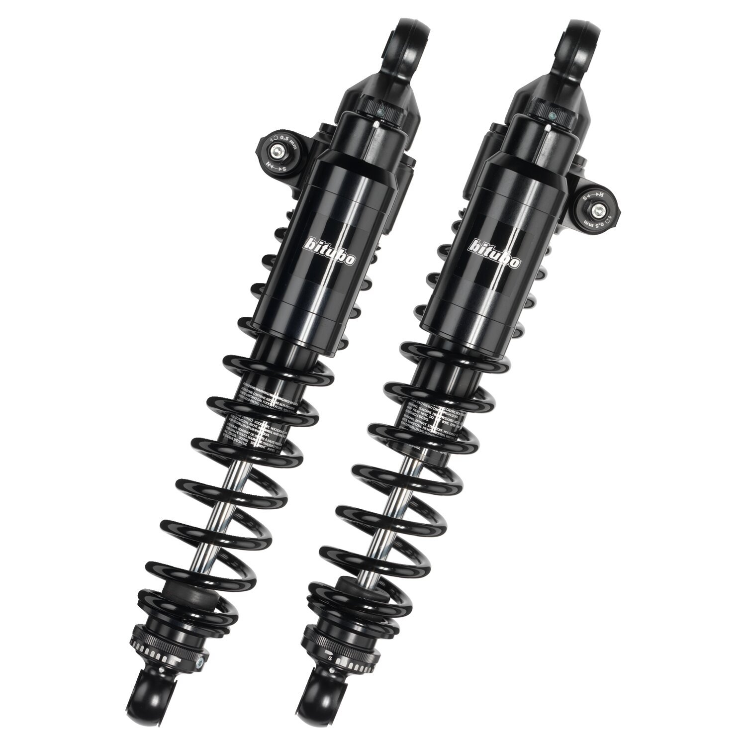 Bitubo, WMT dual shock absorber set. Piggyback. 356mm