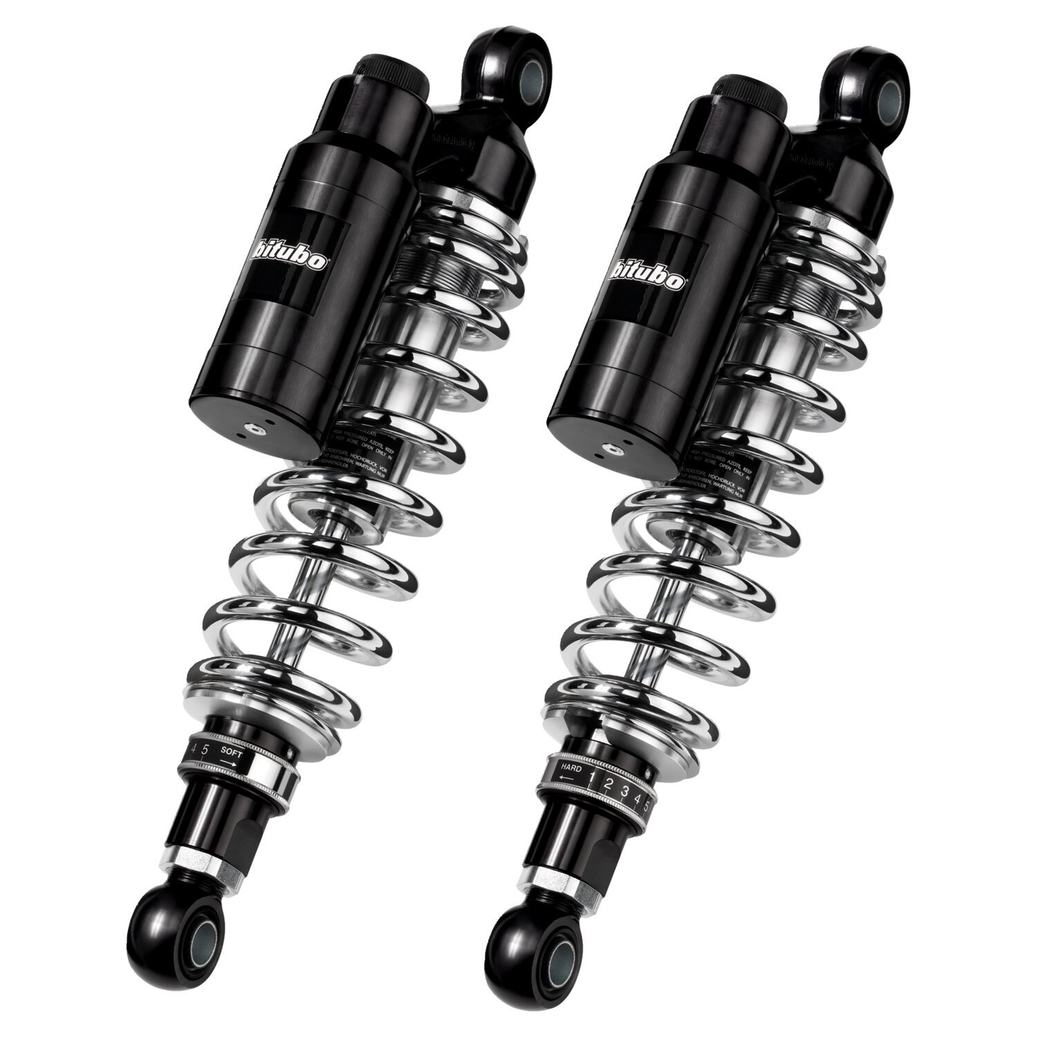 Bitubo, WMT dual shock absorber set. Piggyback. 330mm