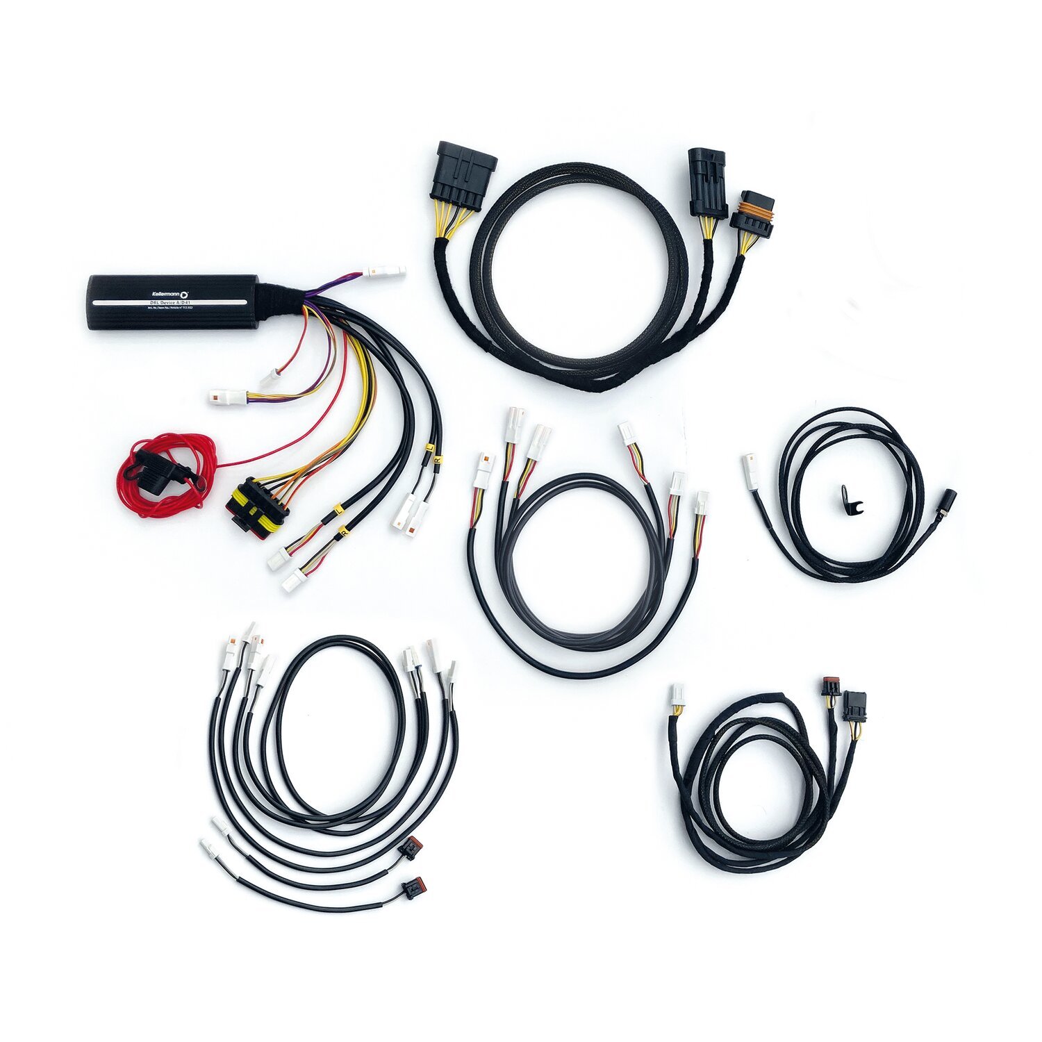 Kellermann, wiring harness for Dayron with turn signal