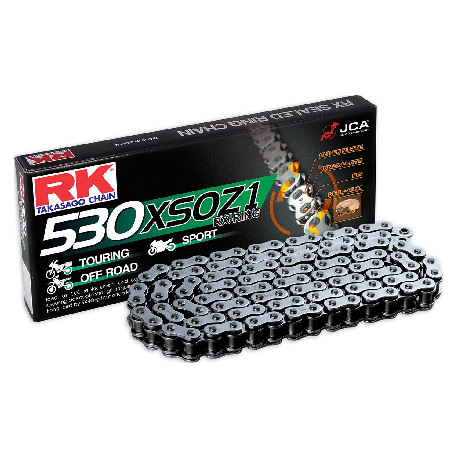 RK Chain, 530 XSO Z1, RX-Ring 122 link chain