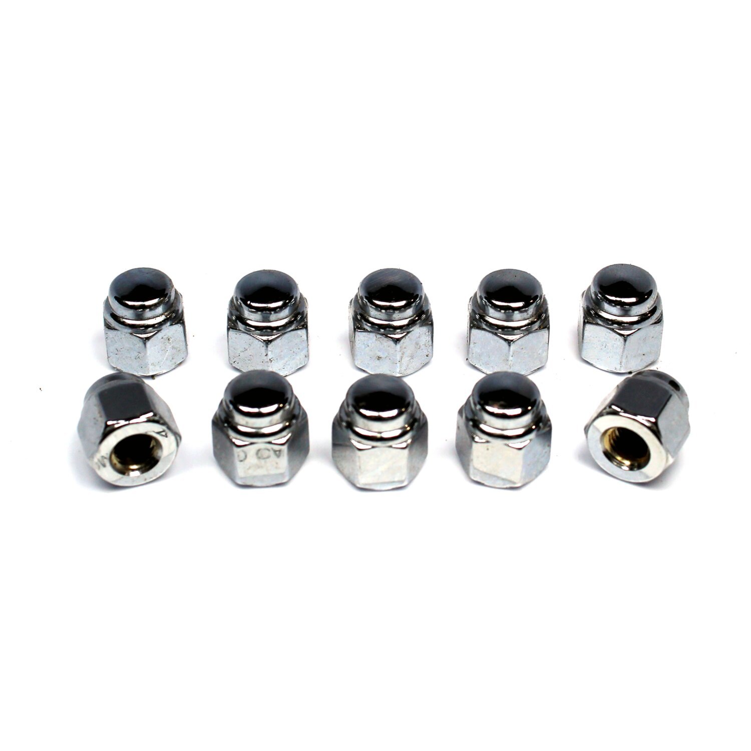 Colony, cap nuts 1/4-28 chrome plated, Silver