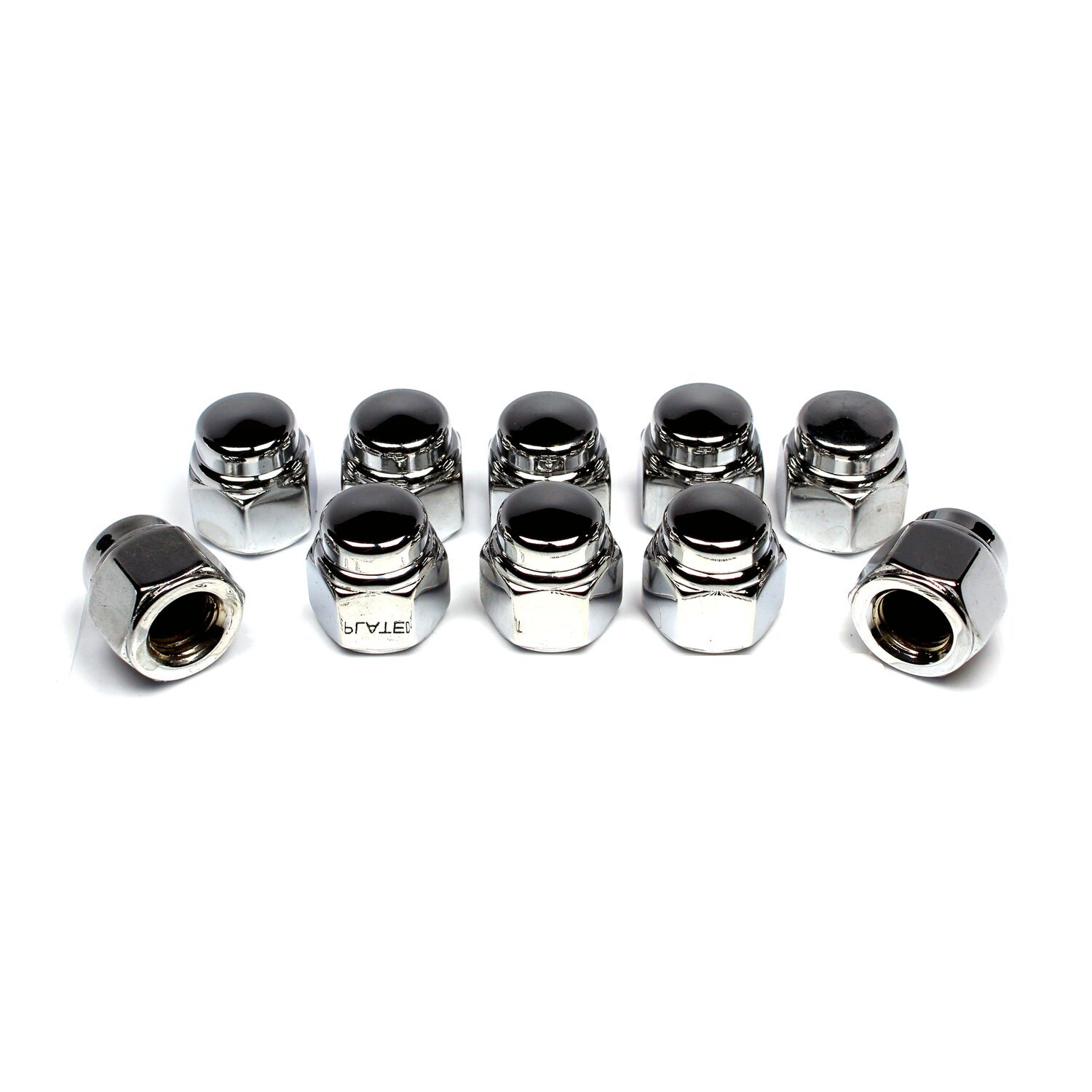 Colony, cap nuts 7/16-20 chrome plated, Silver