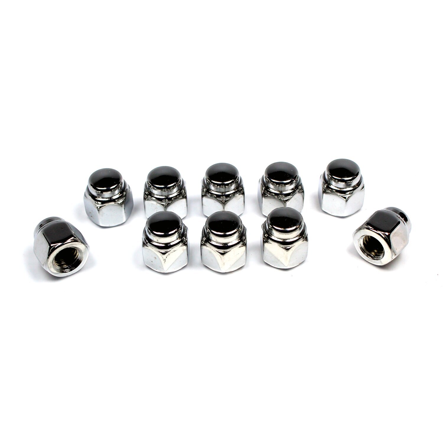 Colony, cap nuts M8 (1.25) chrome plated, Silver