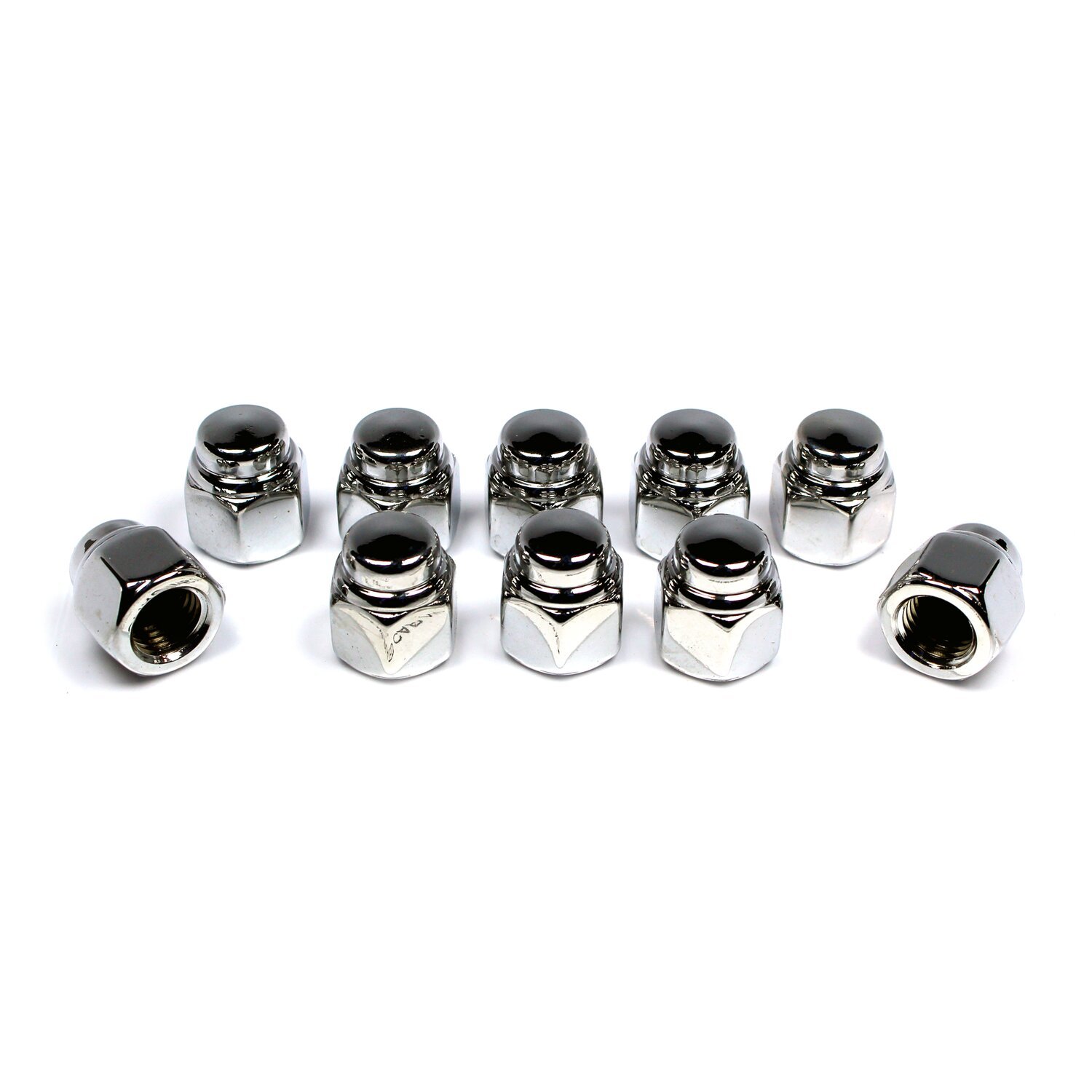 Colony, cap nuts M10 (1.25) chrome plated, Silver