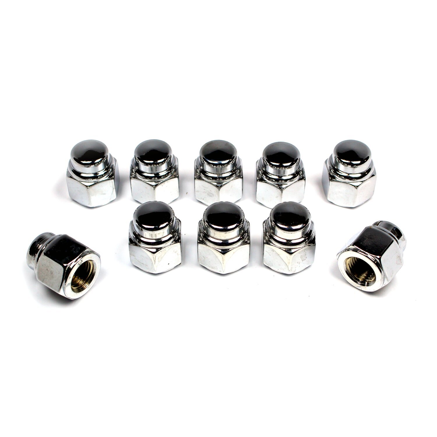 Colony, cap nuts M12 (1.25) chrome plated, Silver