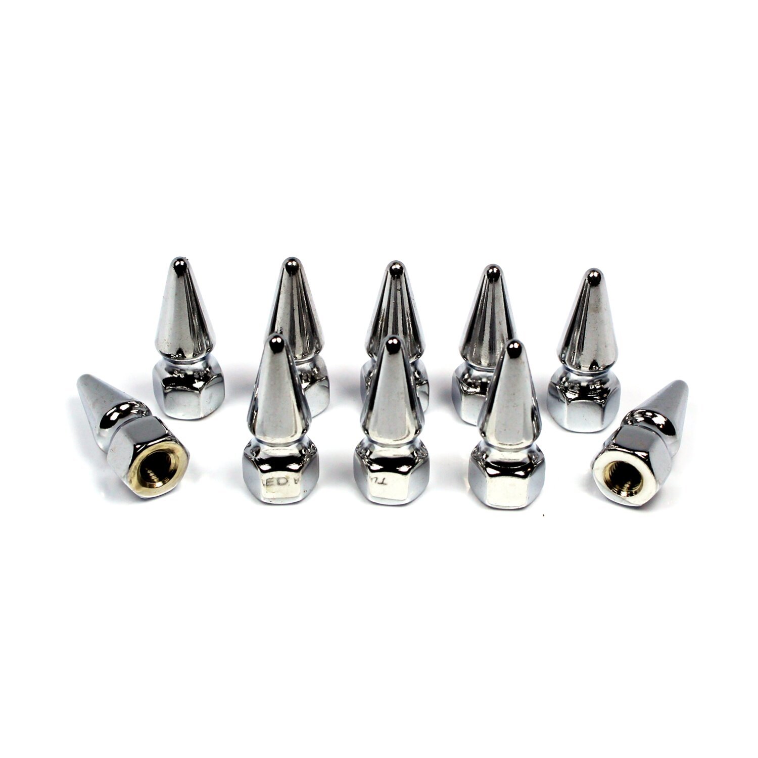 Colony pike nuts 1/4-28, Chrome