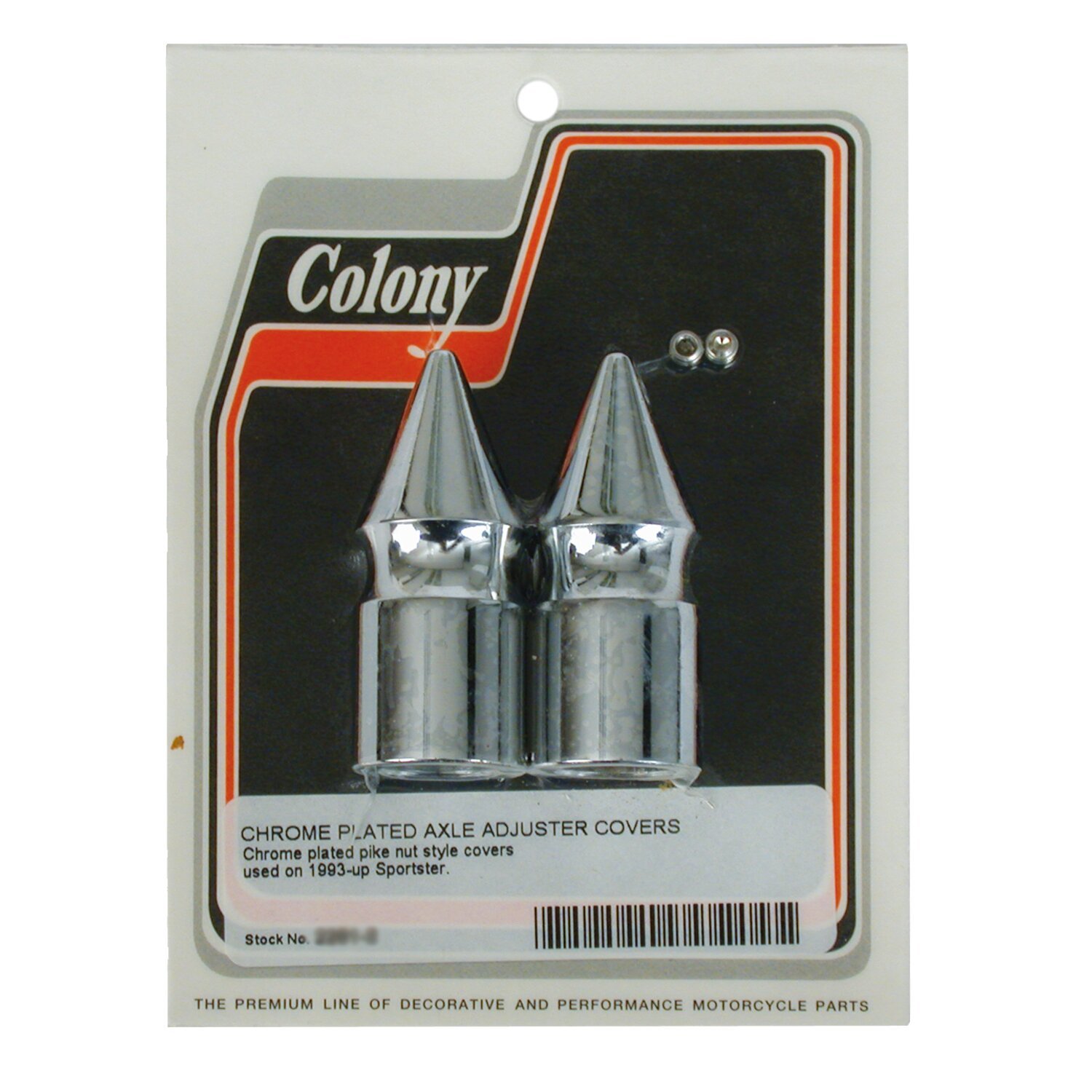 Colony pike axle covers, Chrome