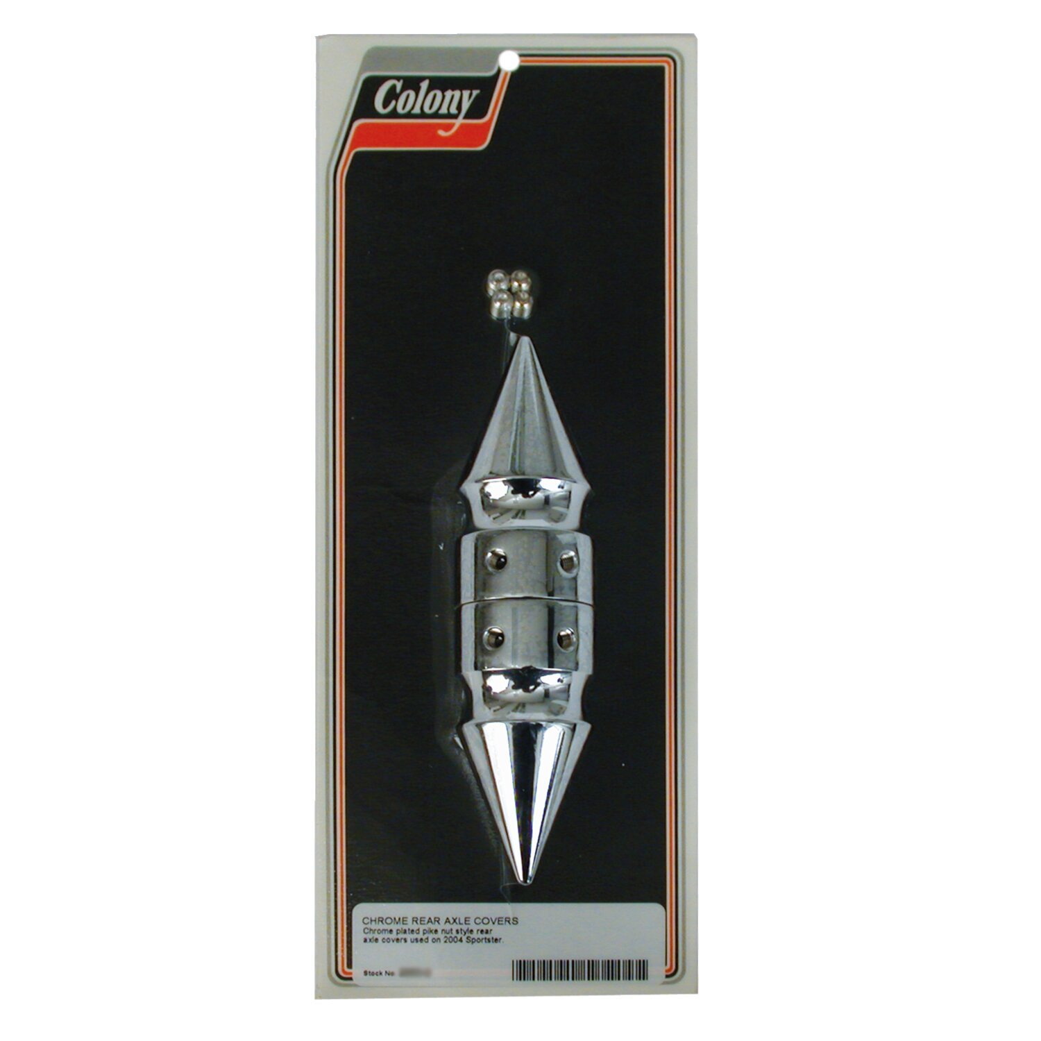 Colony rear axle covers, Chrome