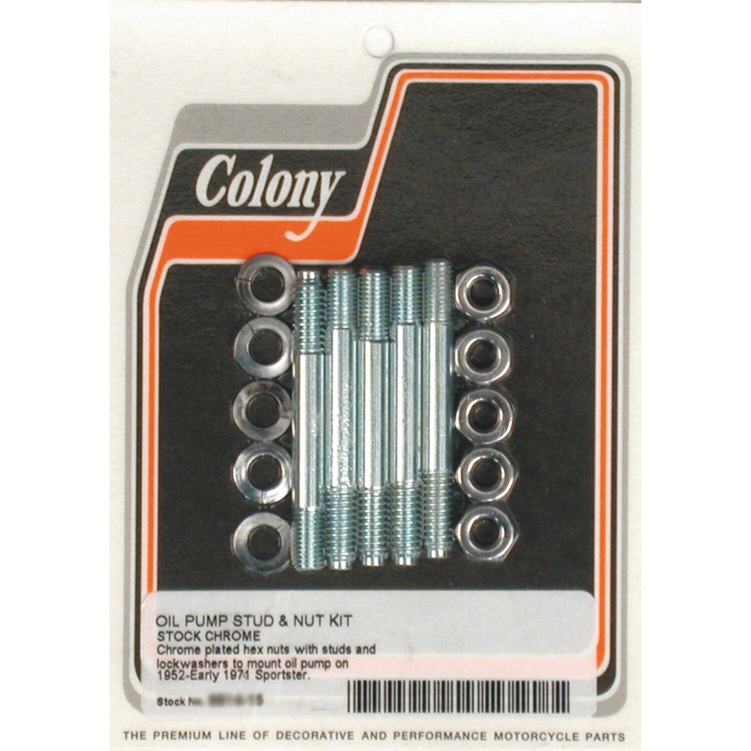 Colony, oil pump mount kit OEM style. Chrome