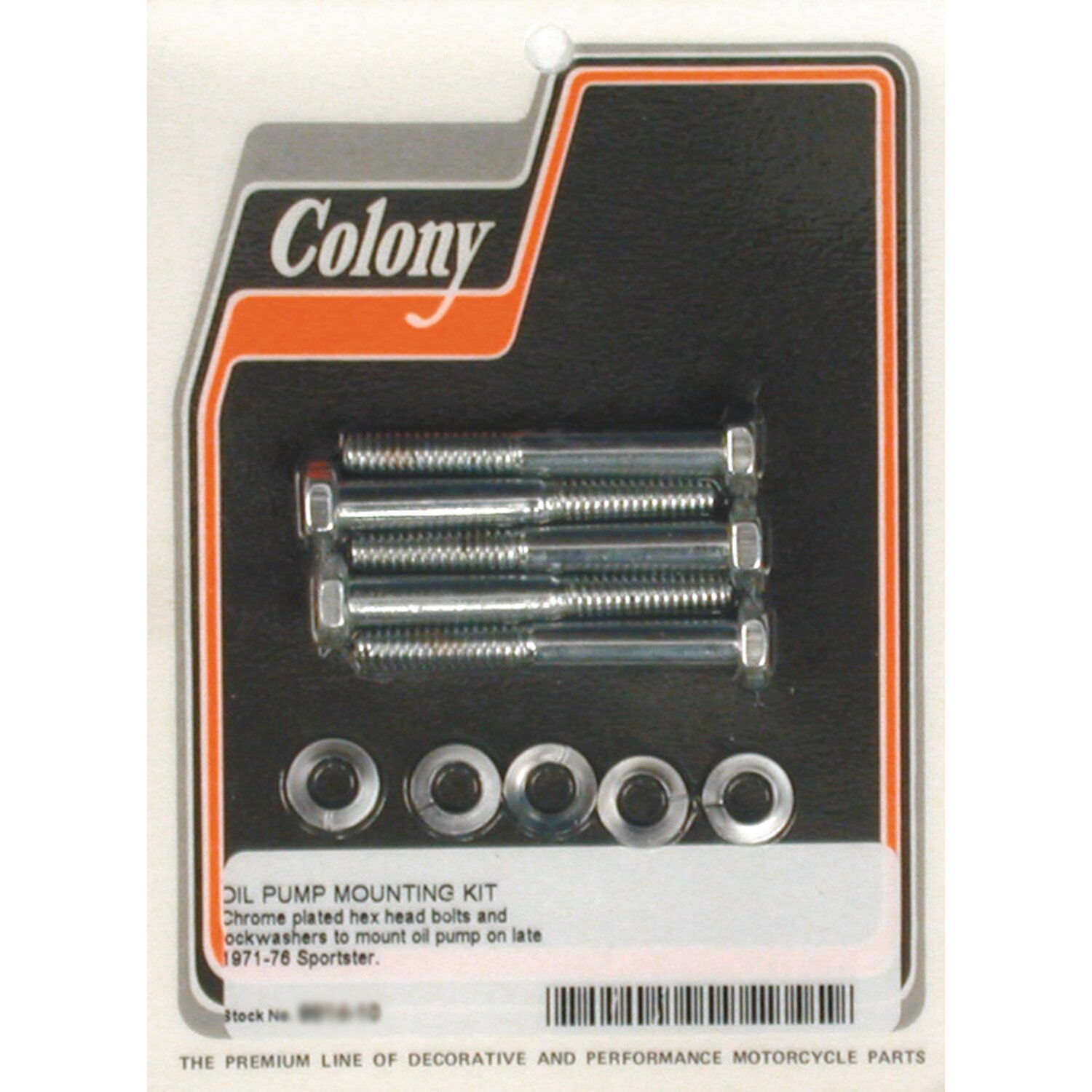 Colony oil pump mount kit OEM style, Chrome