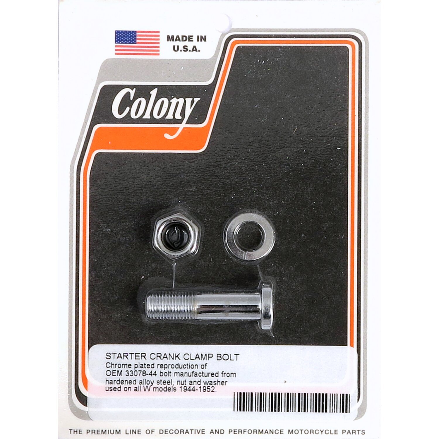 Colony kickstarter arm bolt kit, Chrome