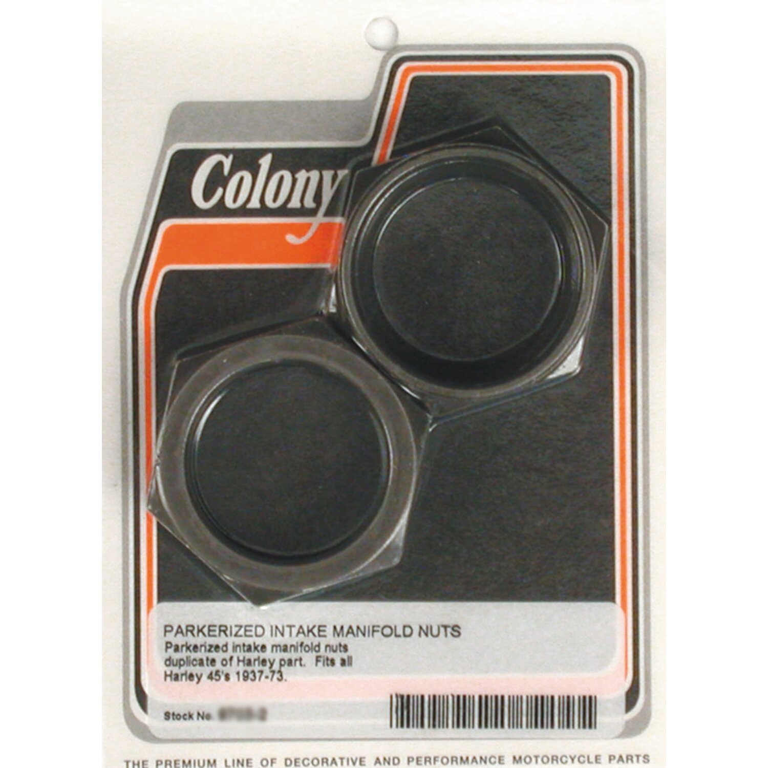 Colony manifold nuts, plumber style