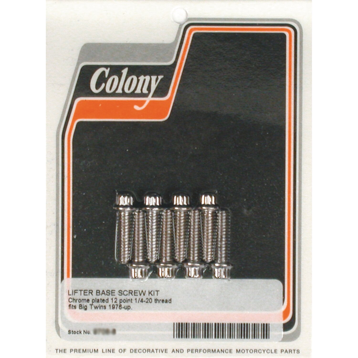 Colony, tappet block mount kit. OEM style, Chrome