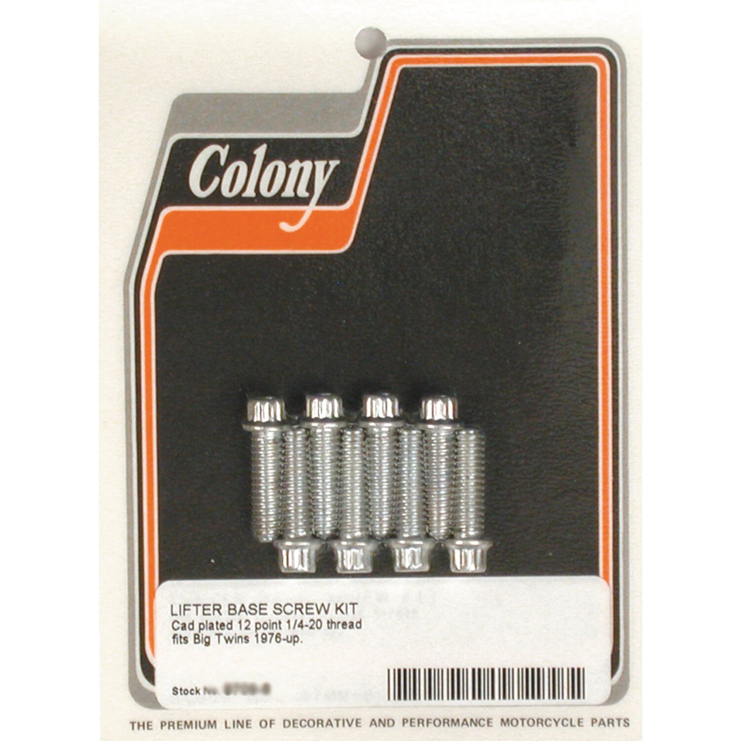 Colony, tappet block mount kit, OEM style. Zinc