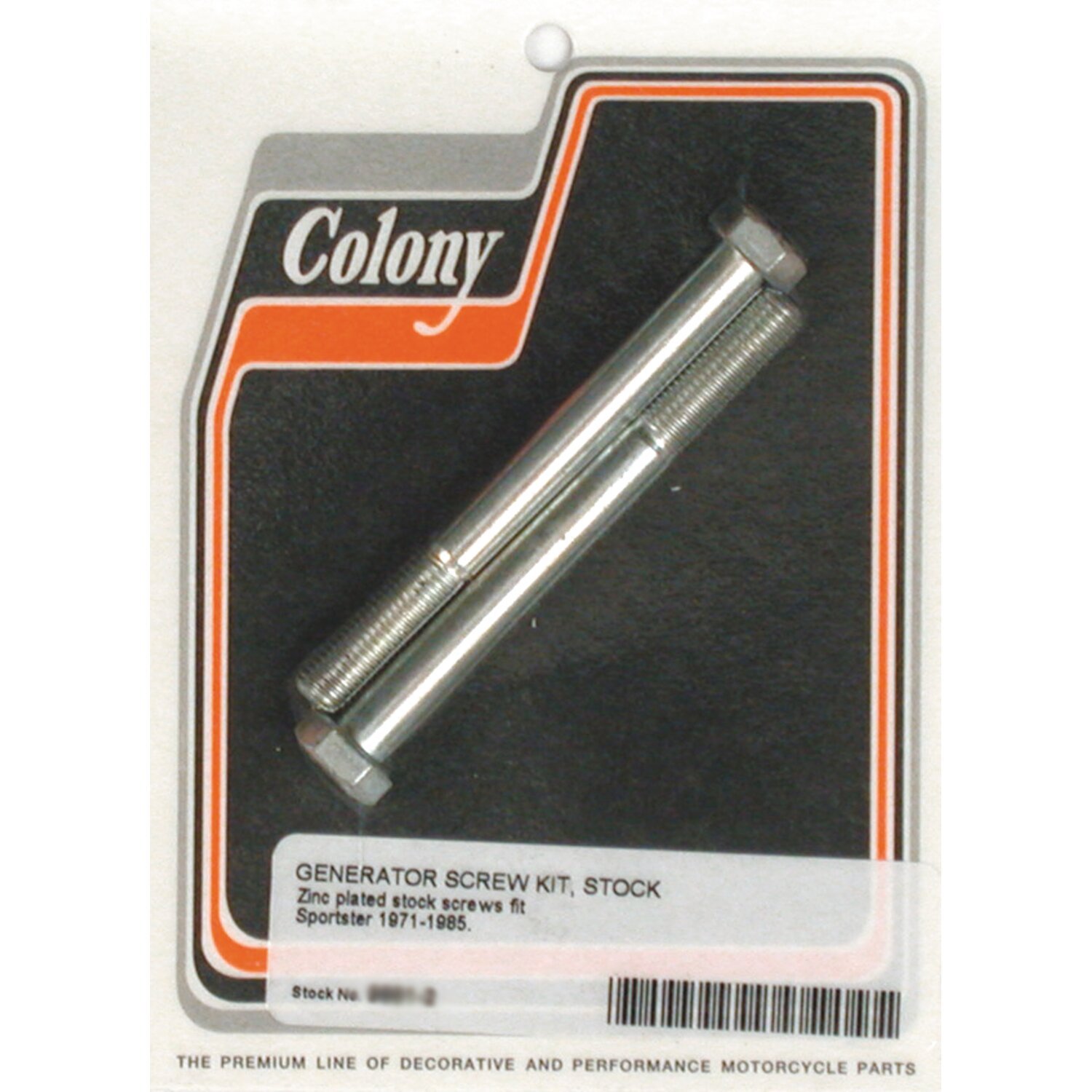 Colony, generator mount kit. Zinc. OEM style, Unpainted, Raw