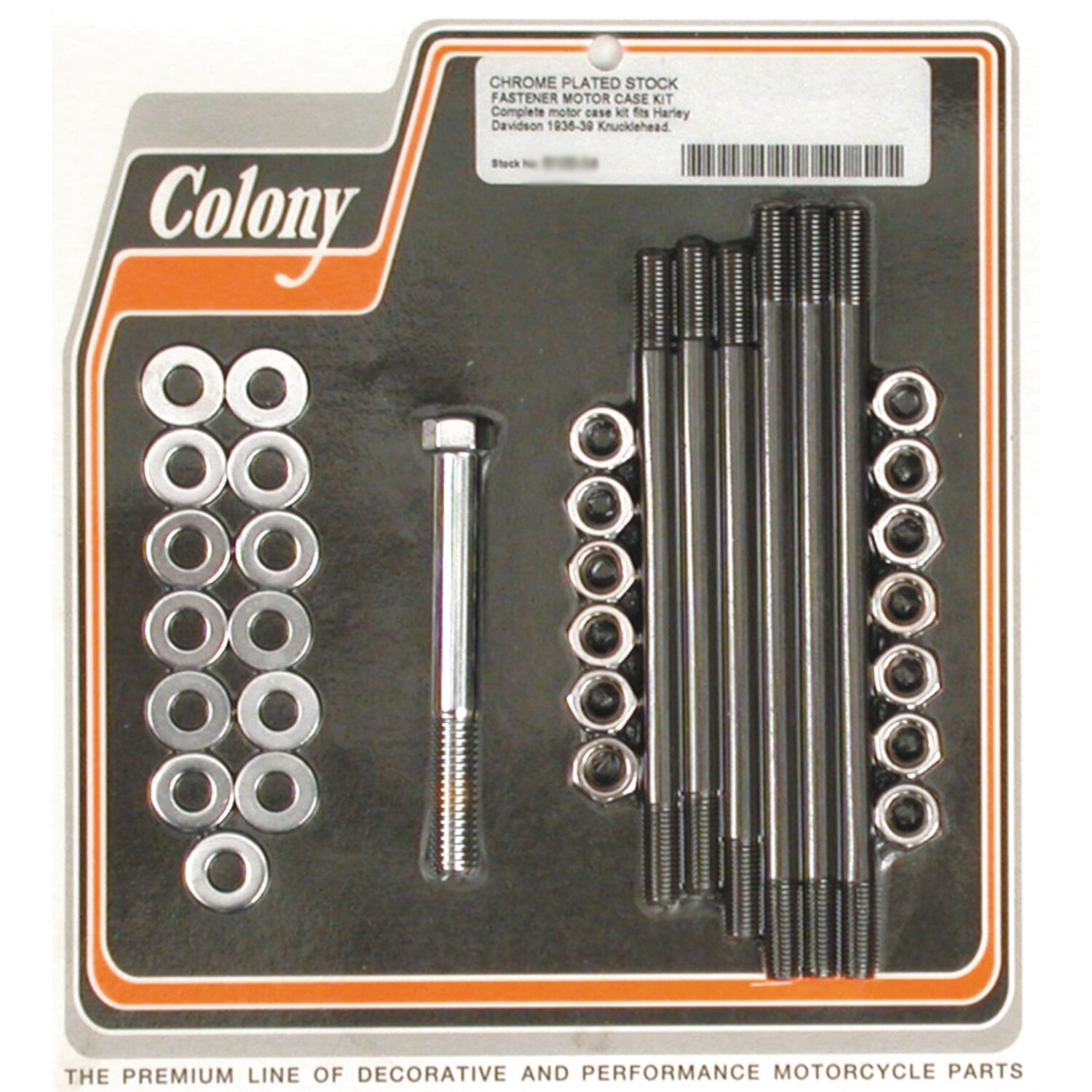 Colony crankcase bolt kit, Chrome