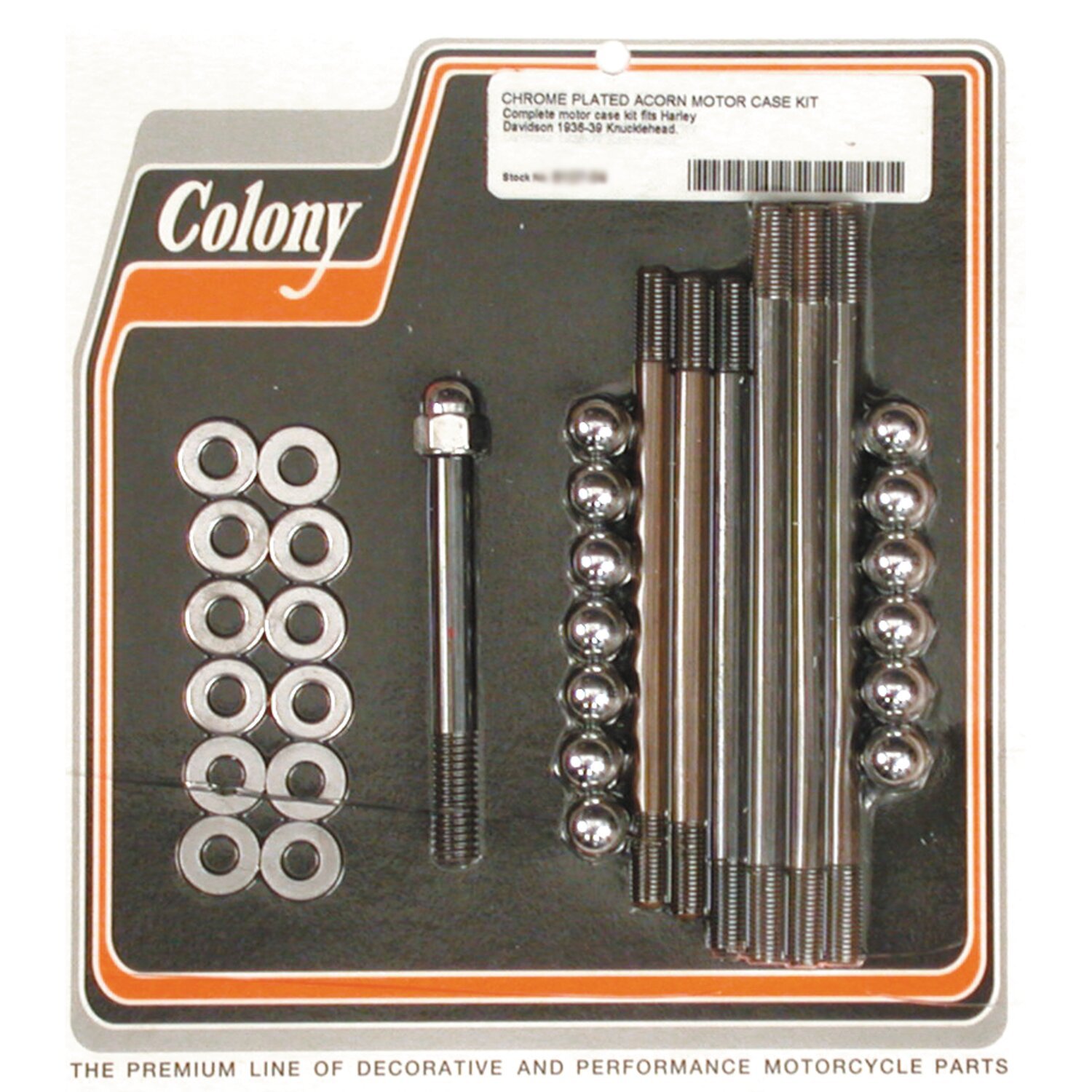 Colony crankcase bolt kit, Chrome