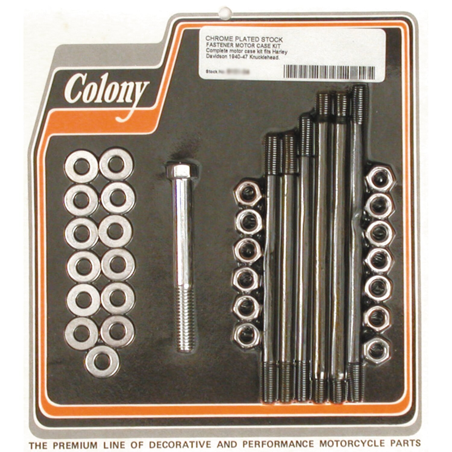 Colony crankcase bolt kit, Chrome