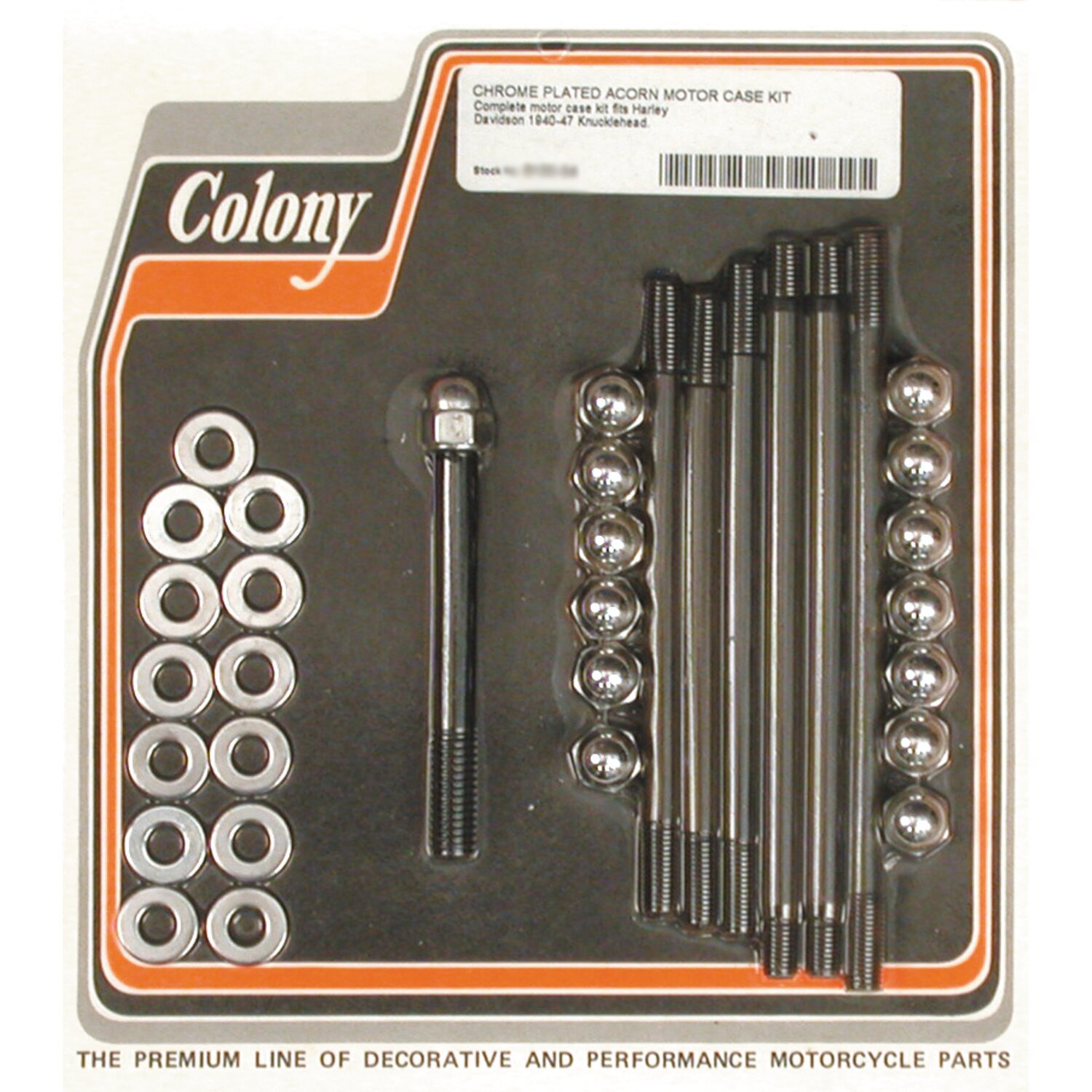 Colony crankcase bolt kit, Chrome