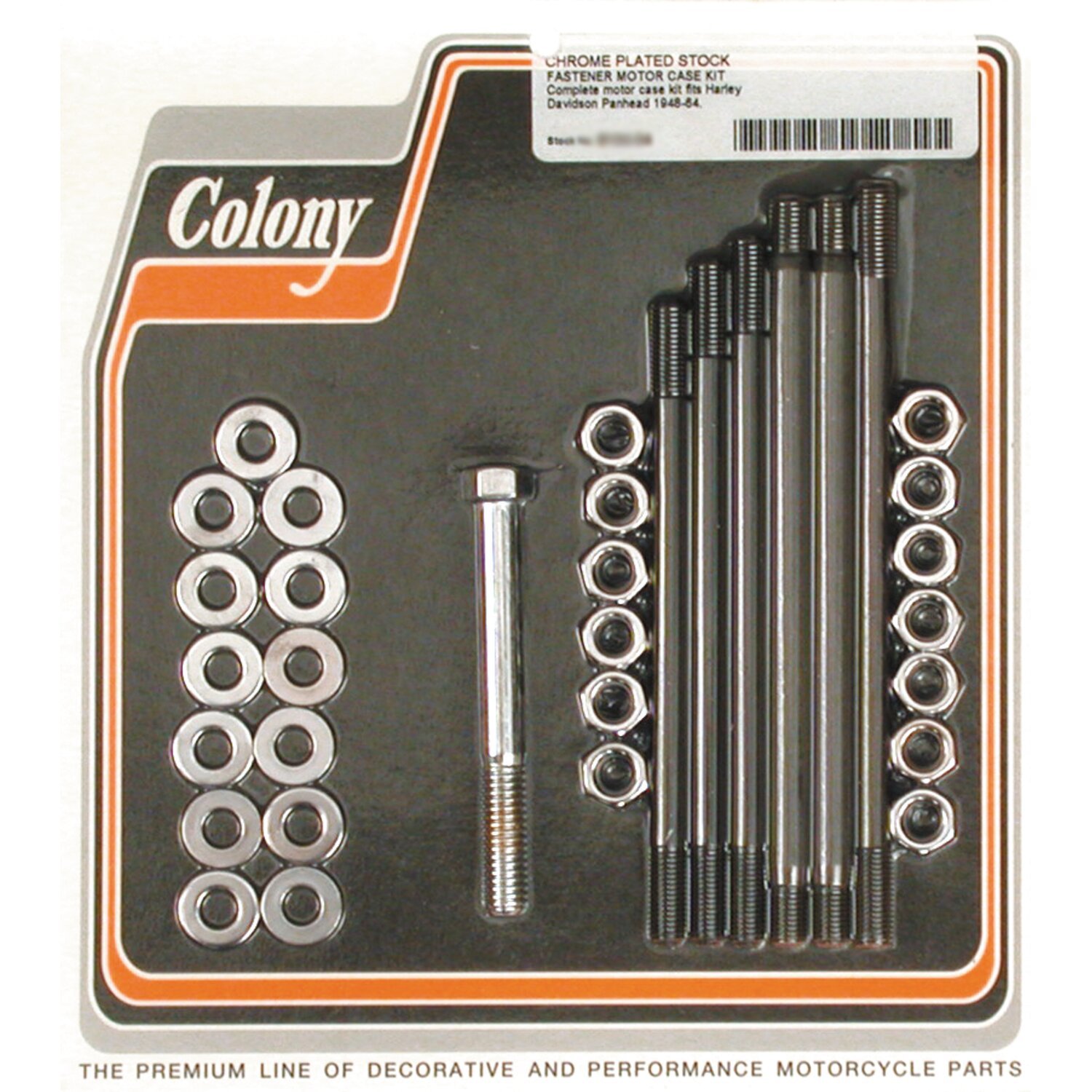 Colony crankcase bolt kit, Chrome