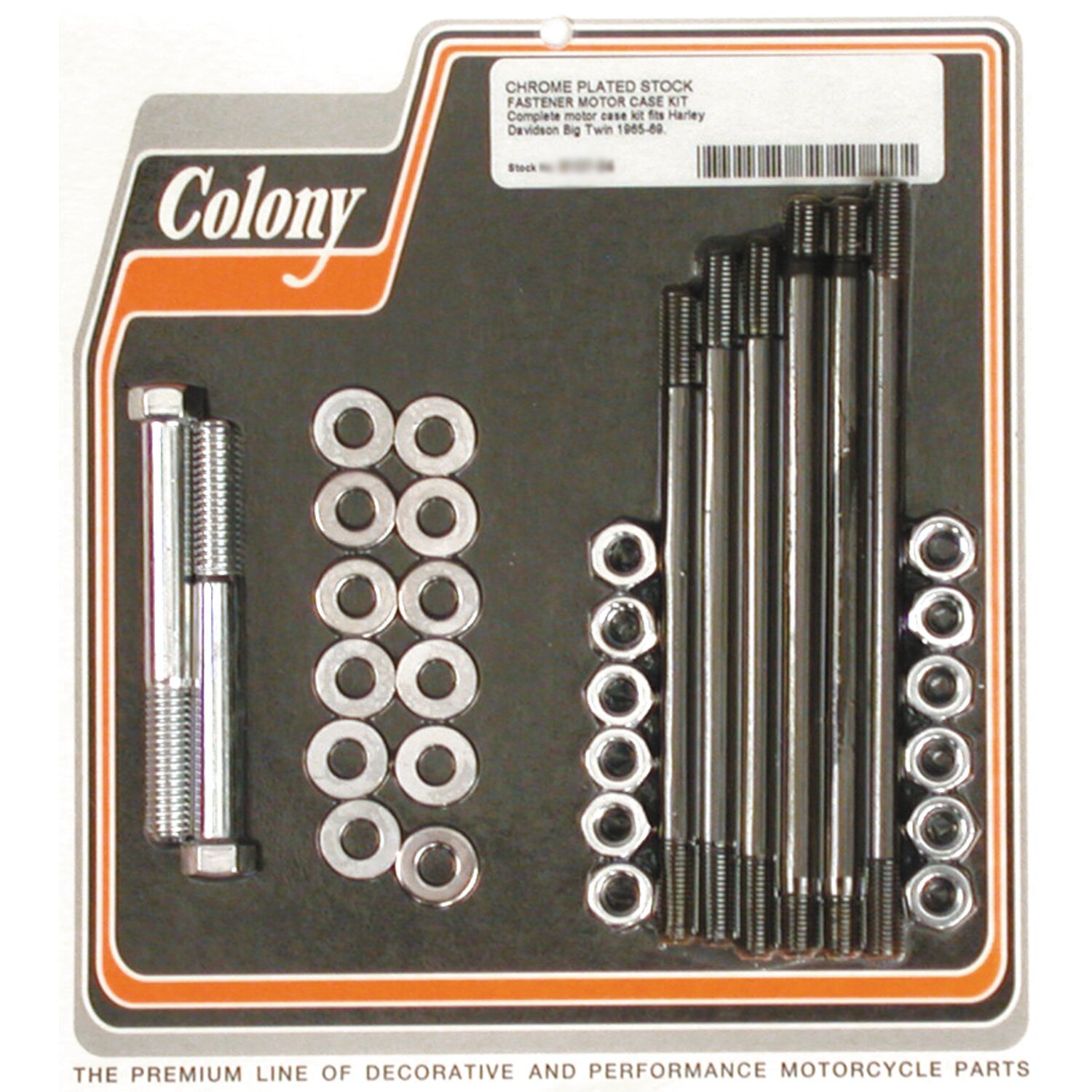 Colony crankcase bolt kit, Chrome