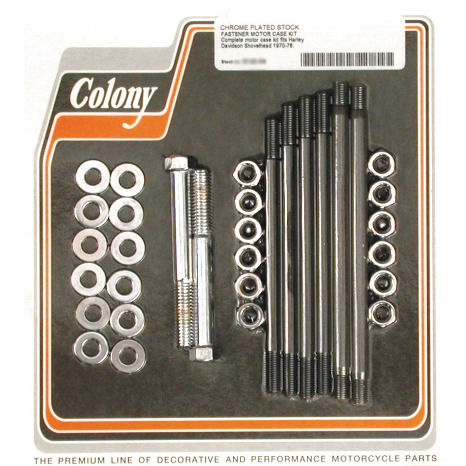 Colony crankcase bolt kit, Chrome
