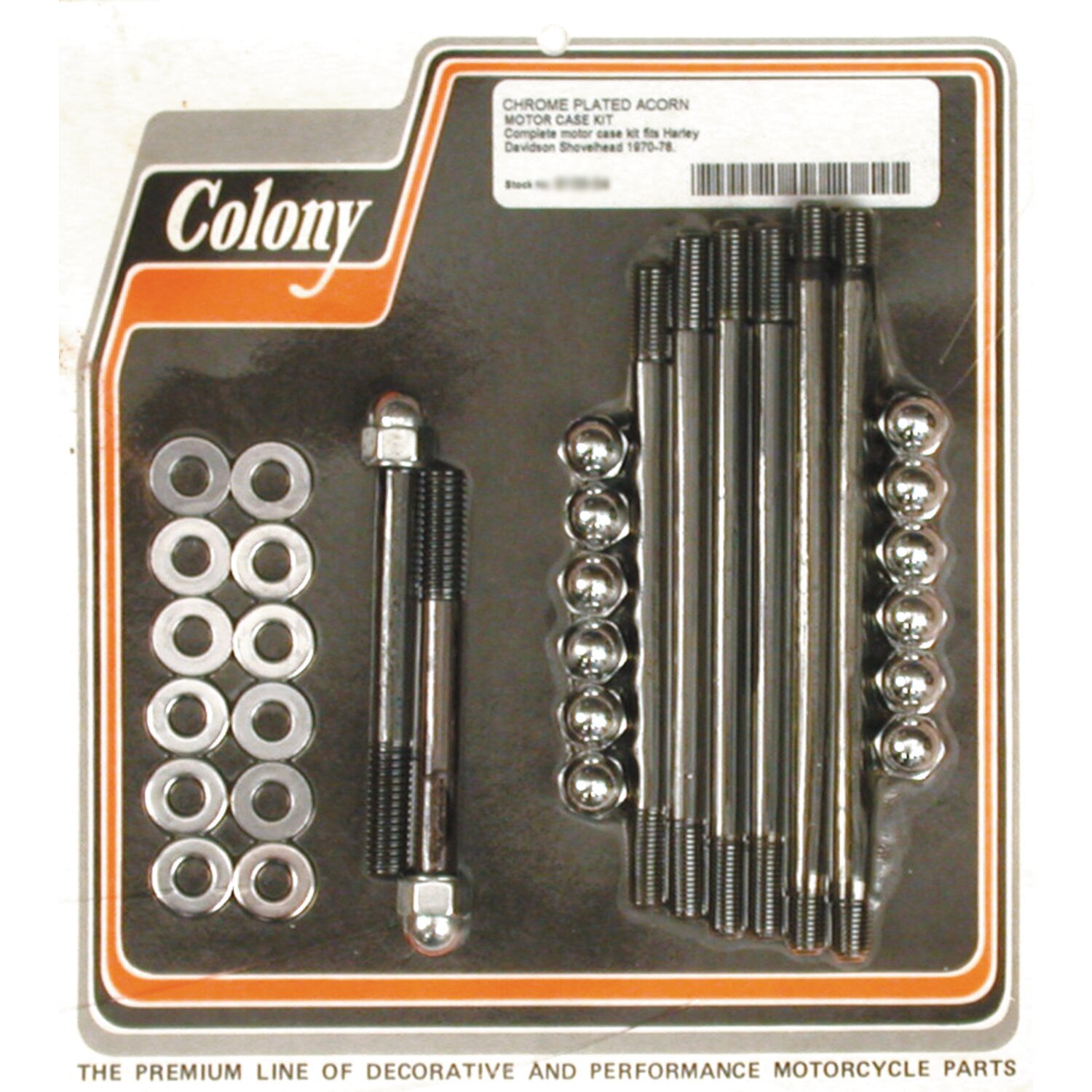 Colony crankcase bolt kit, Chrome
