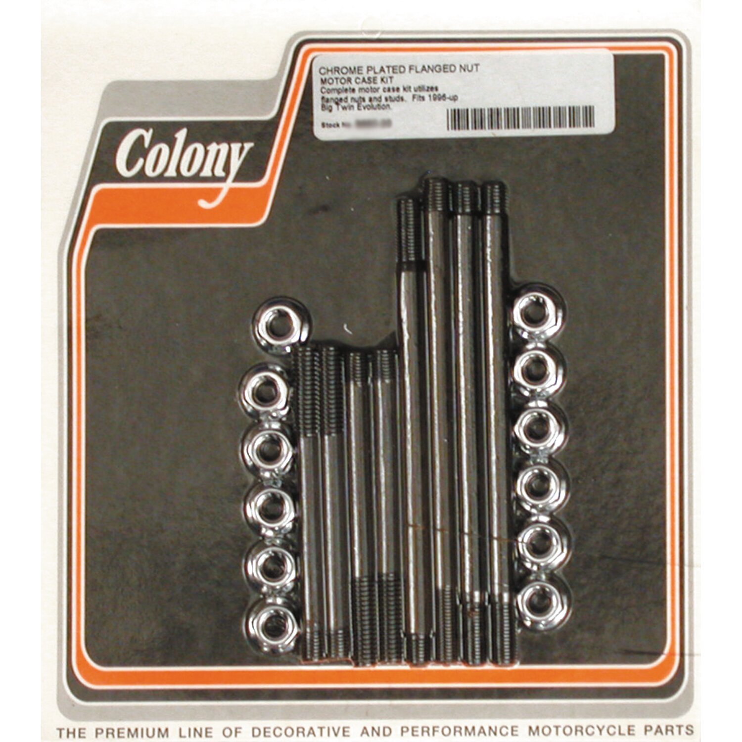 Colony crankcase bolt kit, Silver, Chrome