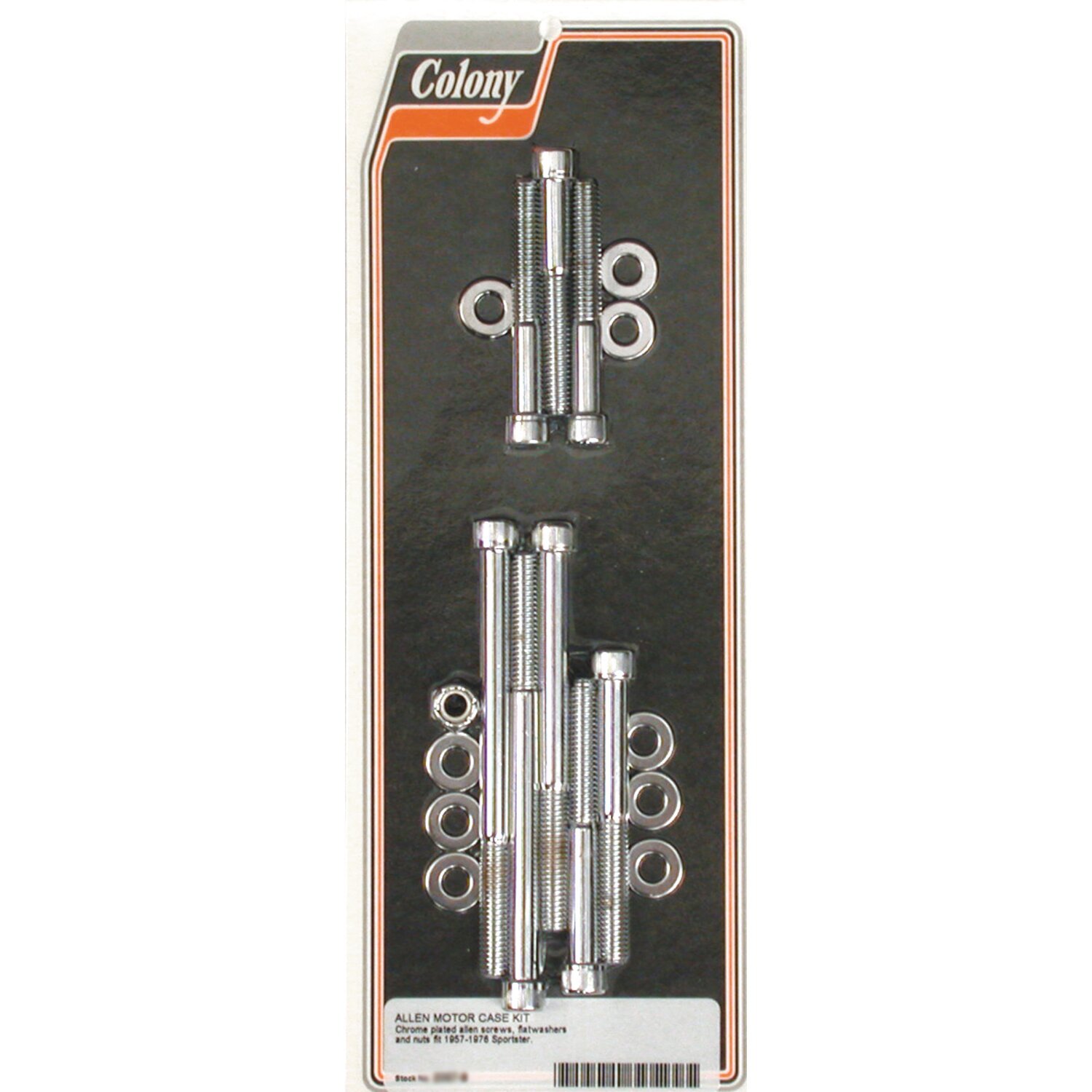 Colony crankcase bolt kit, Silver, Chrome
