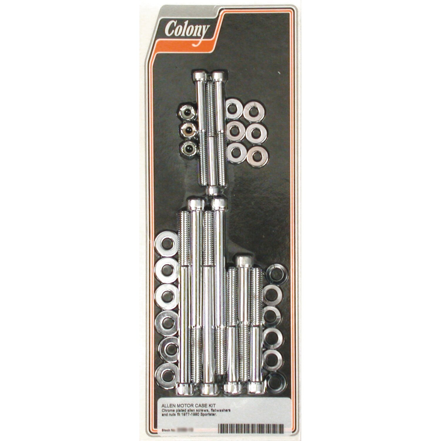 Colony crankcase bolt kit, Chrome