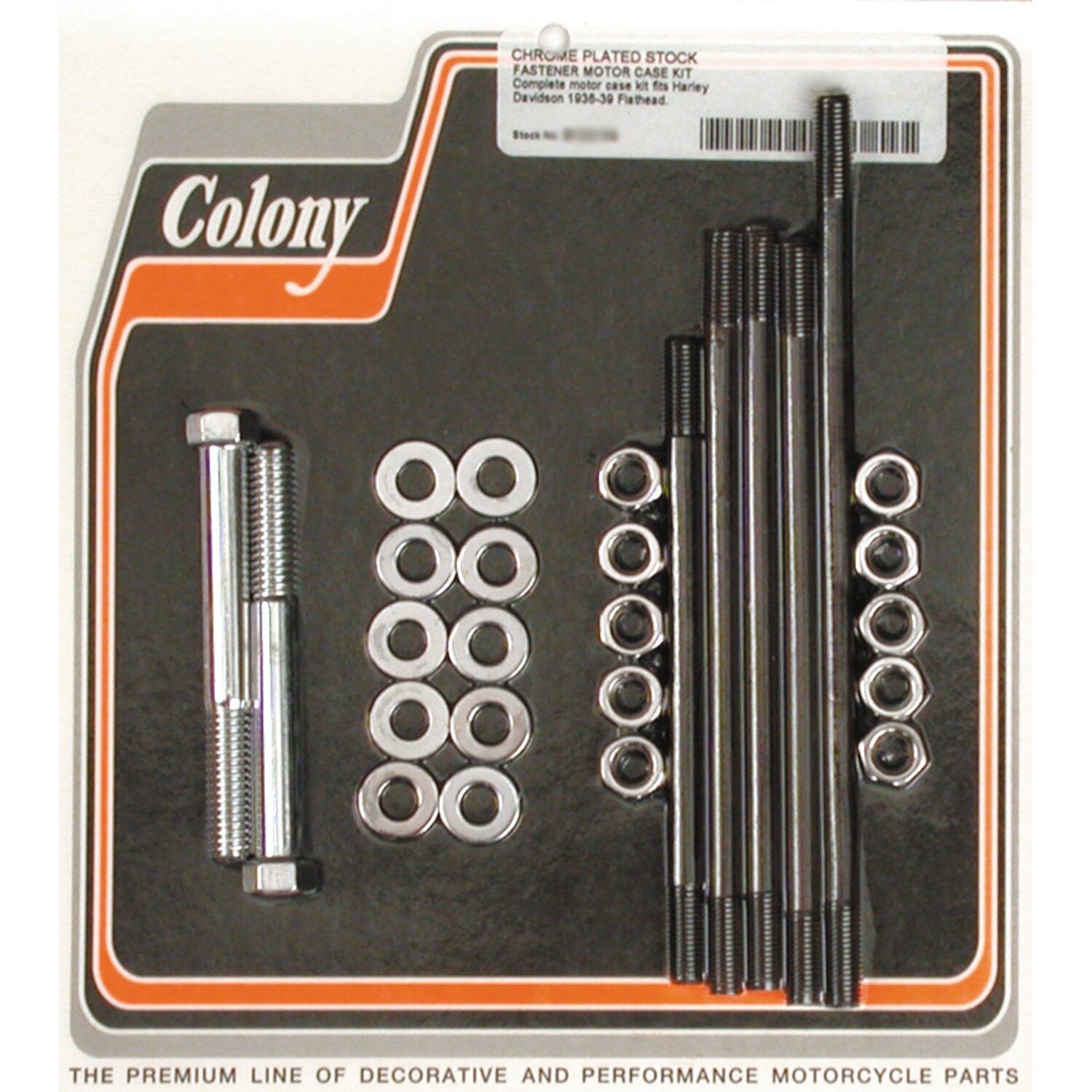 Colony crankcase bolt kit, Chrome