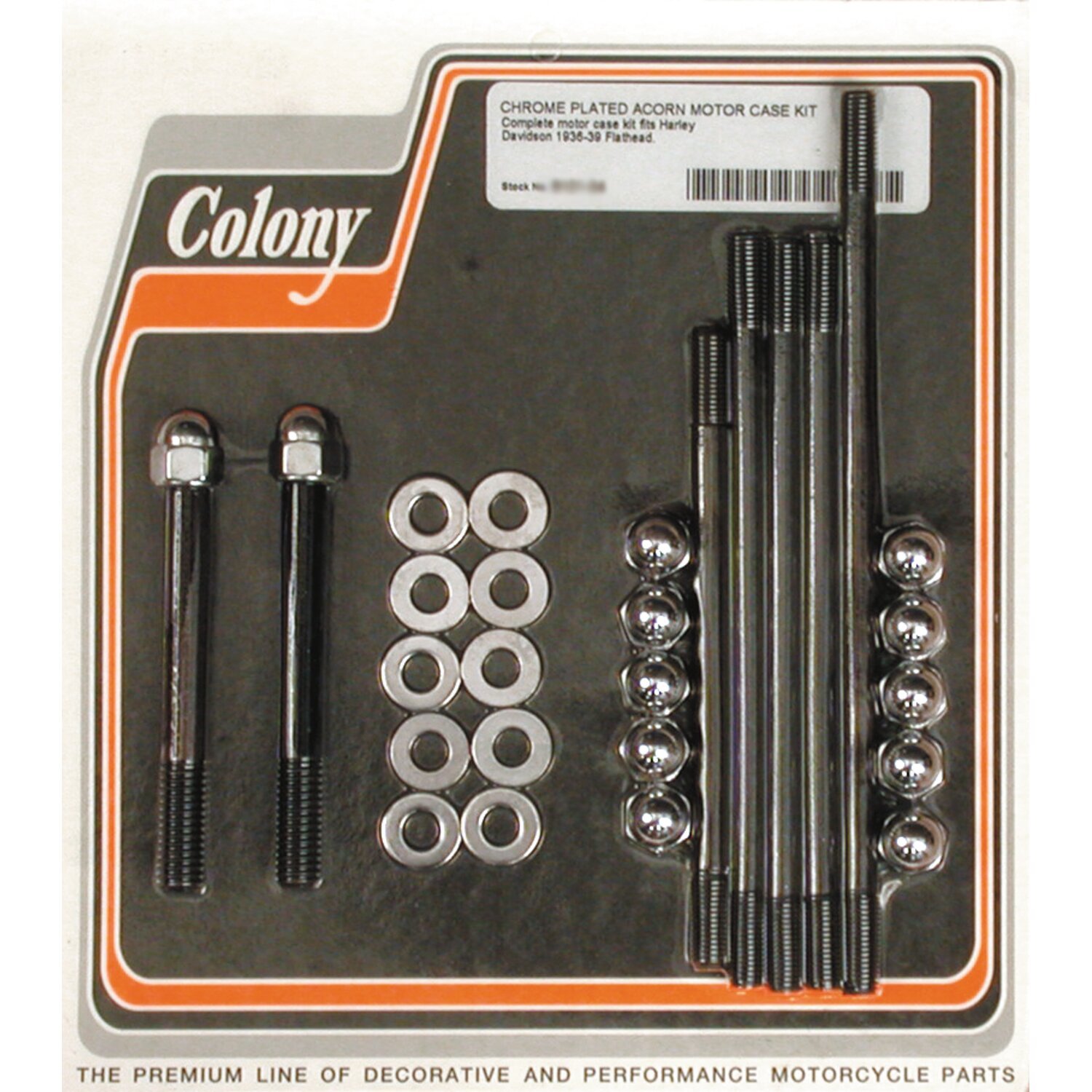 Colony crankcase bolt kit, Chrome