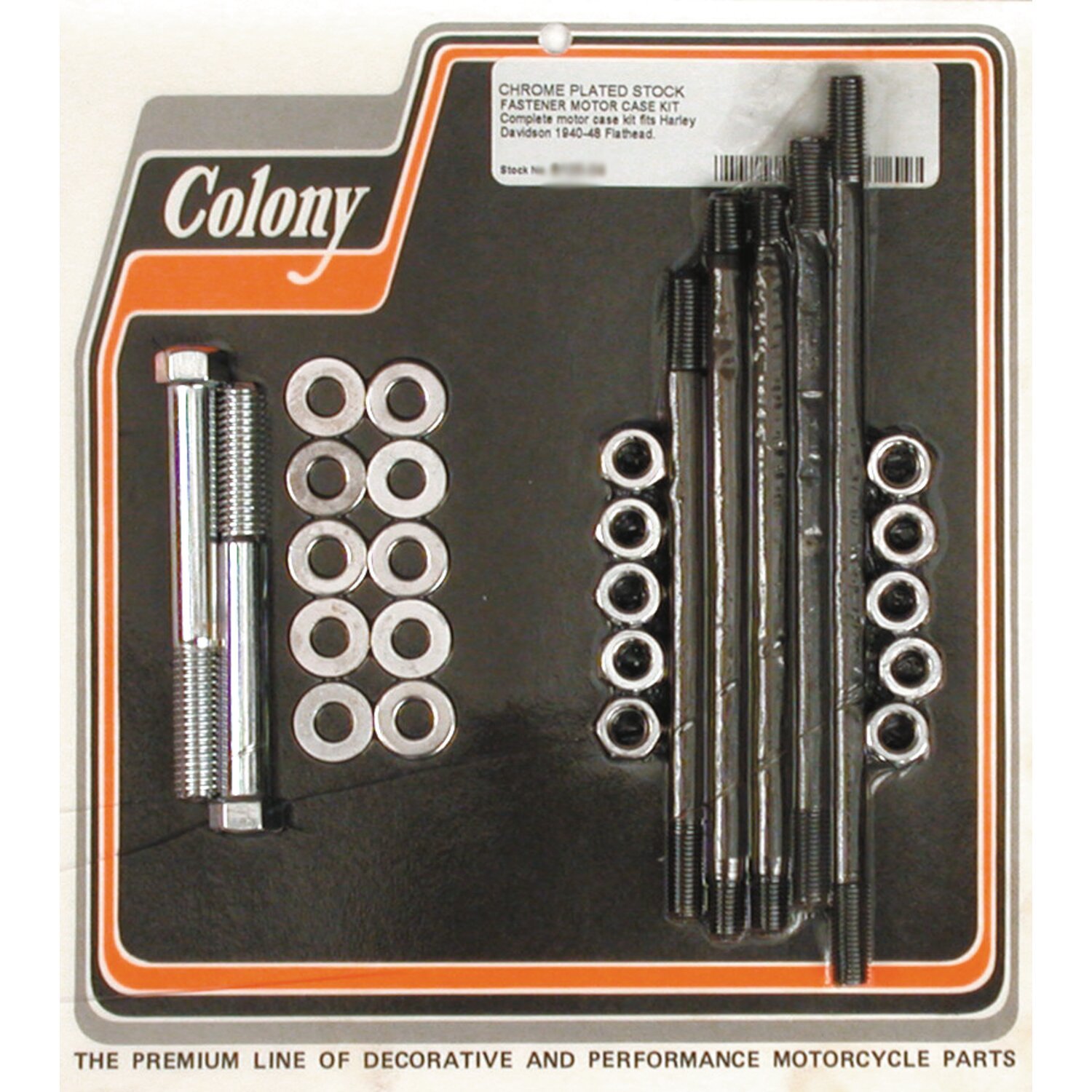 Colony crankcase bolt kit, Chrome