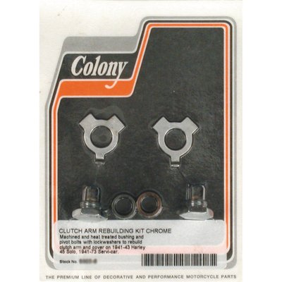 Includes bearings, pivot bolts and a lock washer kit to rebuild the 45" Flathead clutch lever arm and sprocket cover.