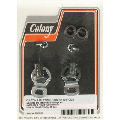 Includes bearings, pivot bolts and a lock washer kit to rebuild the 45" Flathead clutch lever arm and sprocket cover.