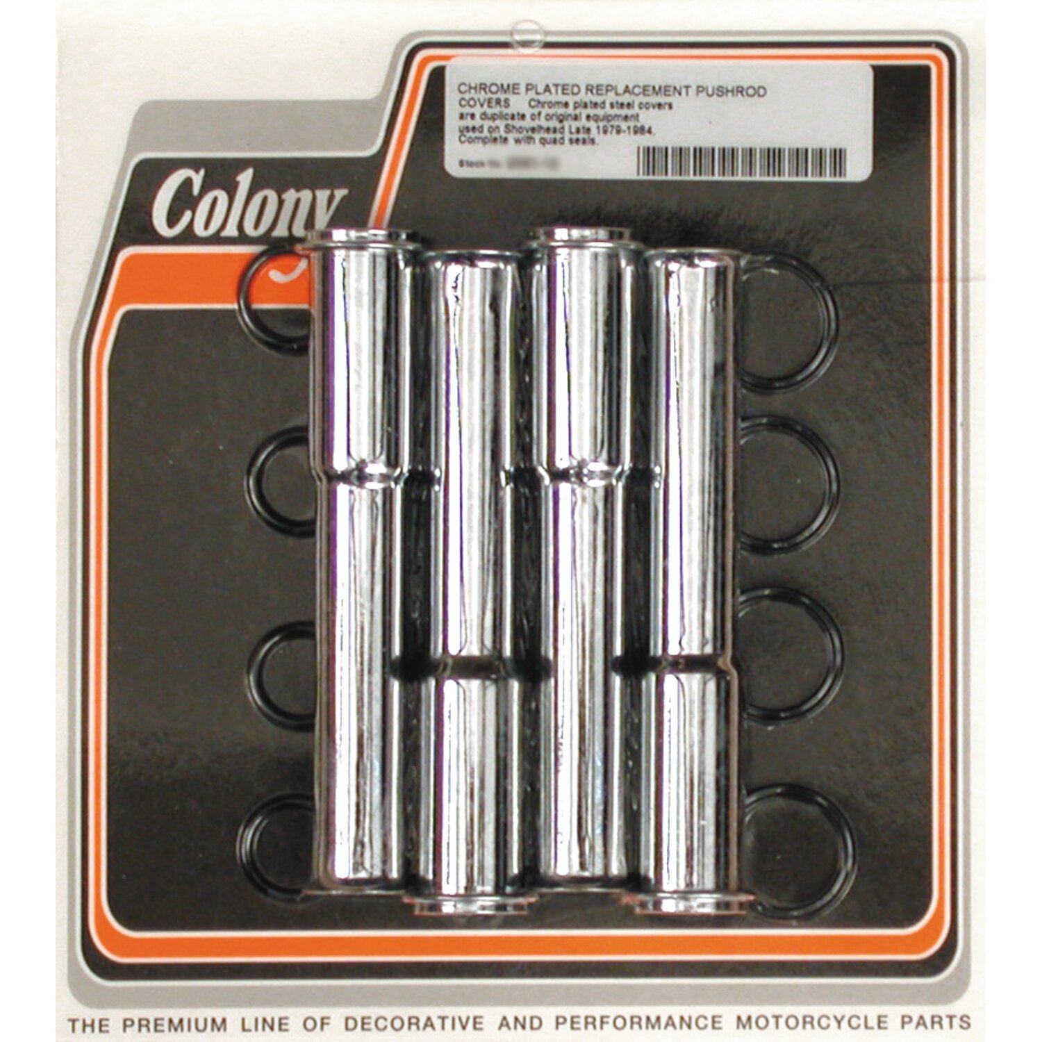 Colony, L79-84 lower pushrod cover kit, Chrome