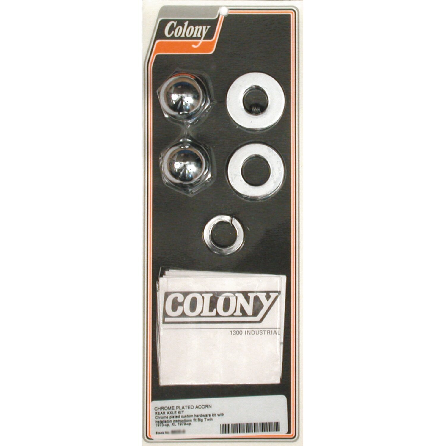 Colony rear axle acorn nut conv. Kit, Chrome