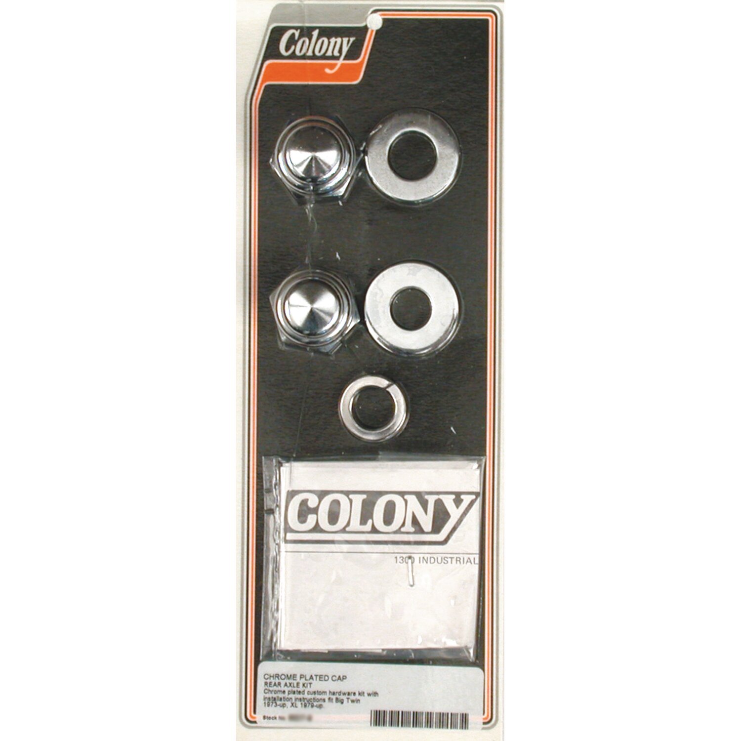 Colony rear axle cap nut conv. Kit, Chrome
