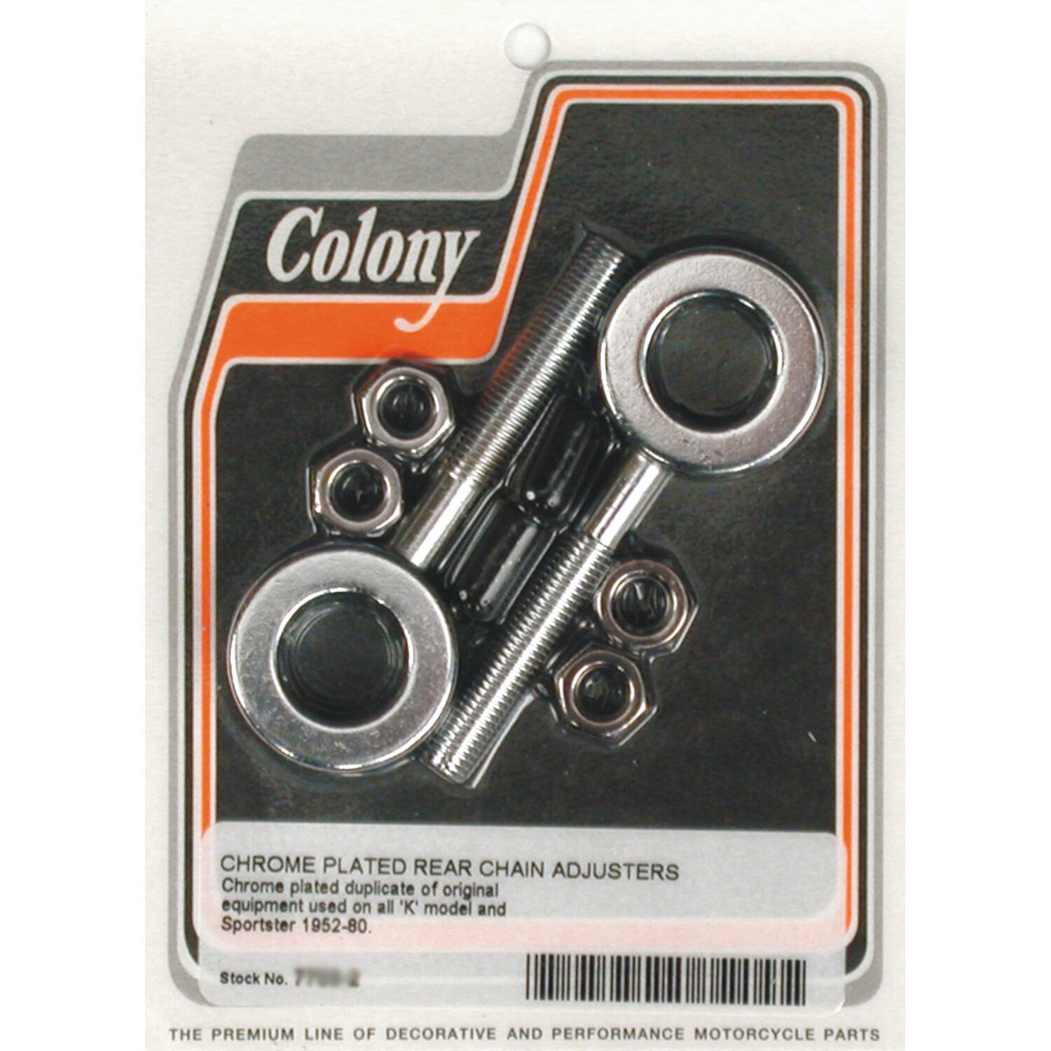 Colony OEM style axle adjusters, Chrome