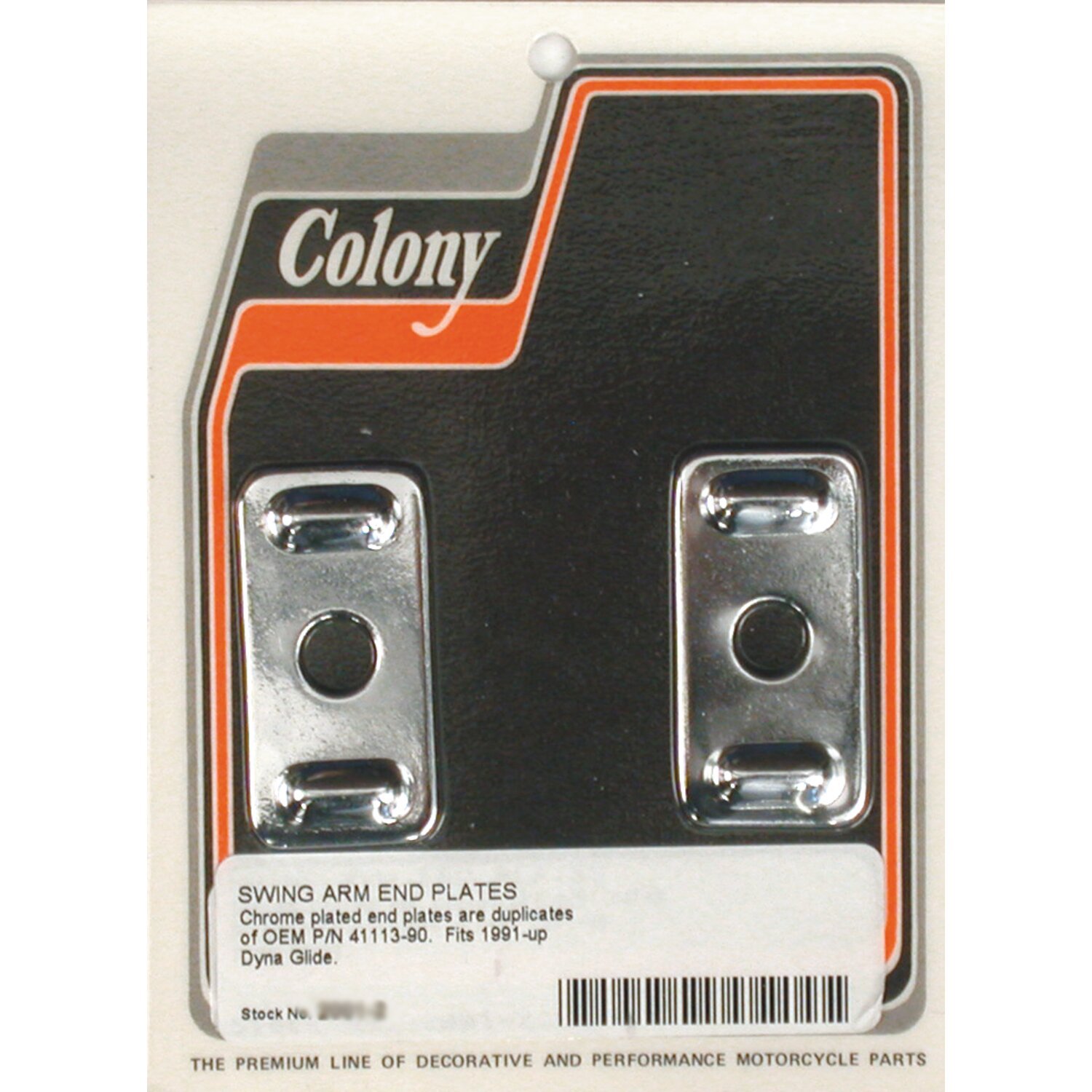 Colony, swingarm end caps, Chrome