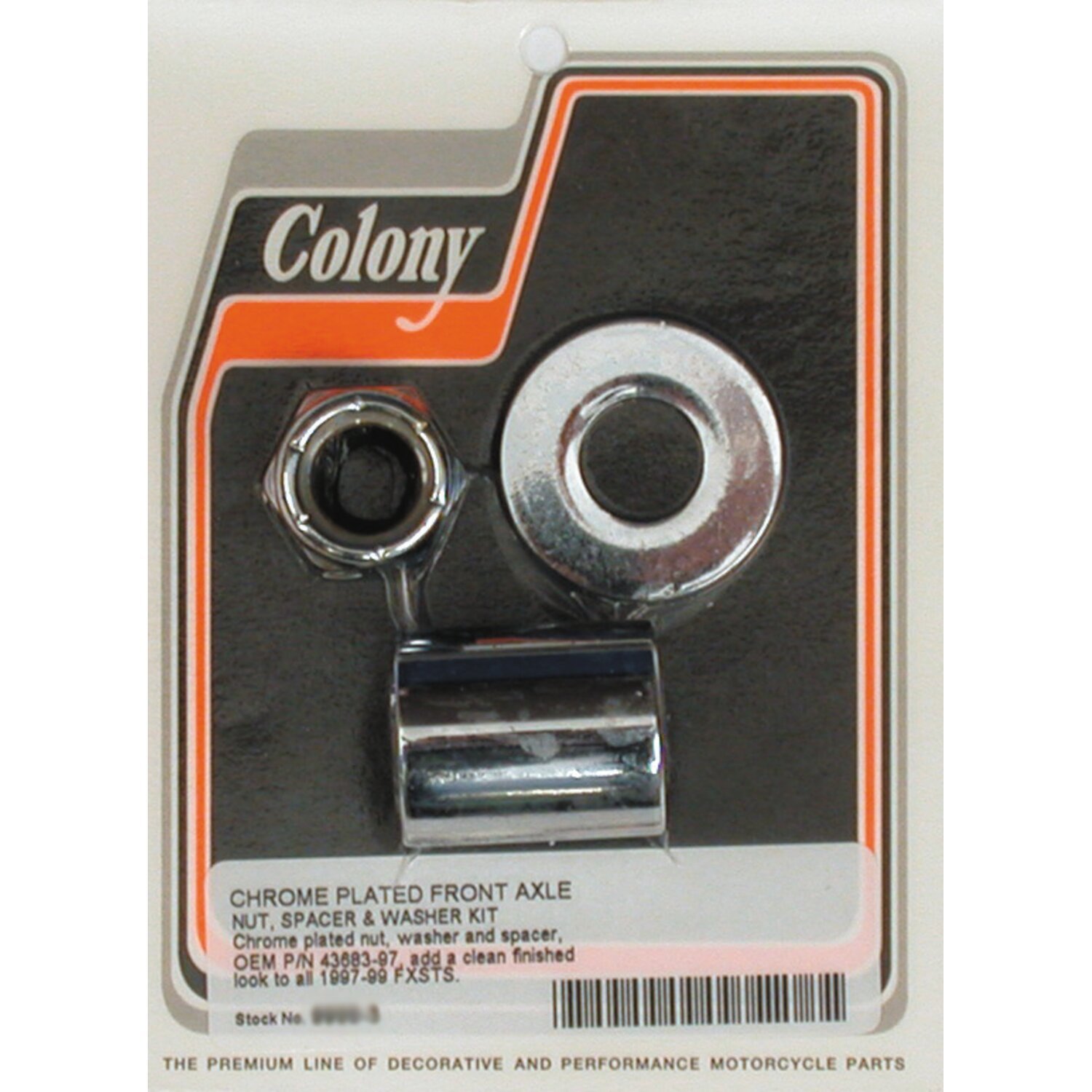Colony axle spacer kit front, smooth