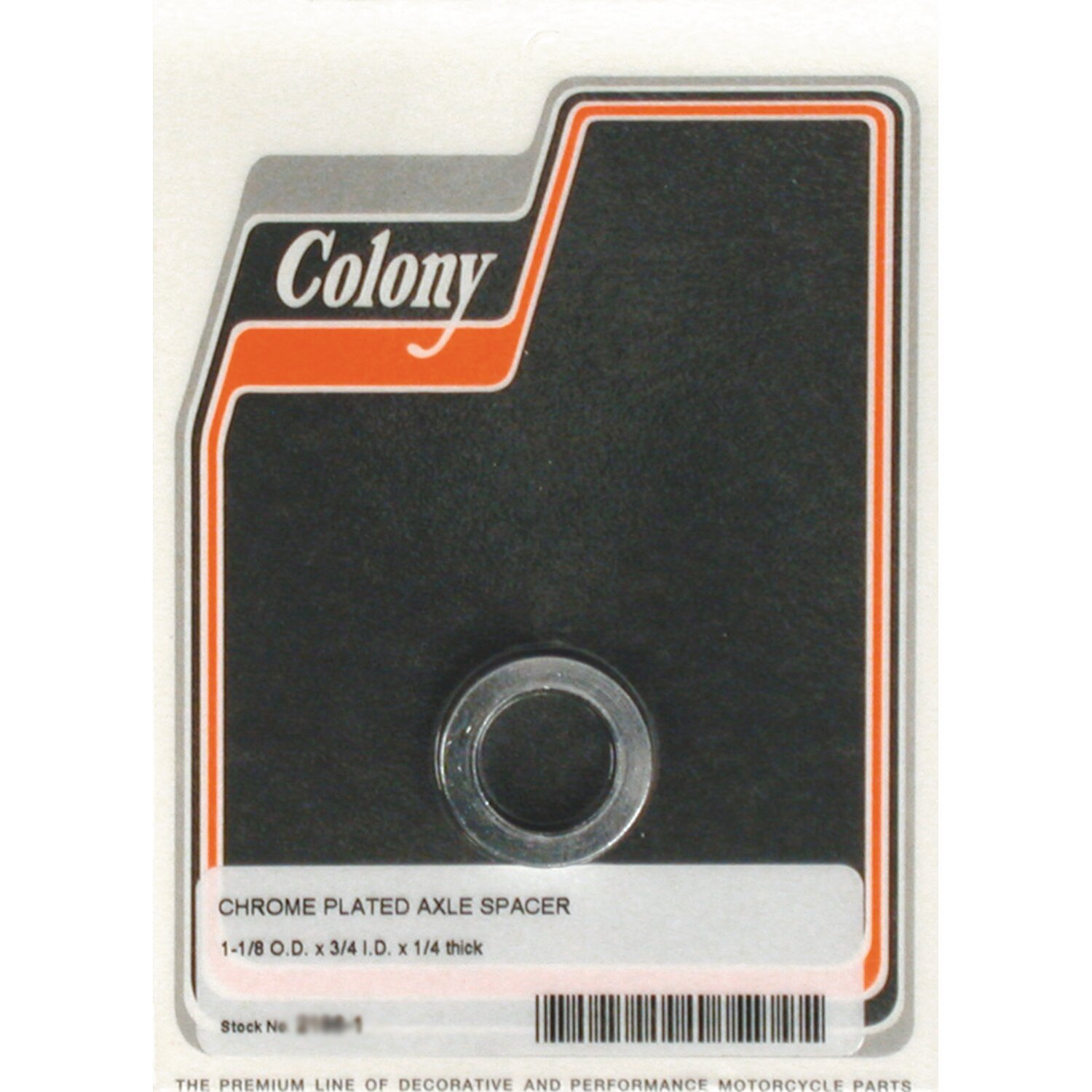 Colony univ. Axle spacer 1/4" long, Chrome