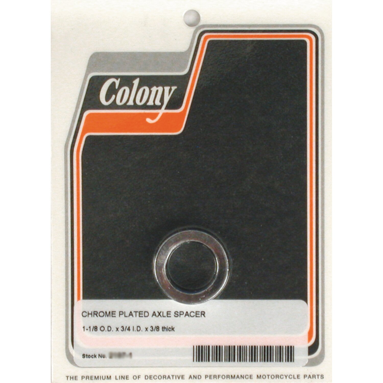 Colony univ. Axle spacer 3/8" long, Chrome