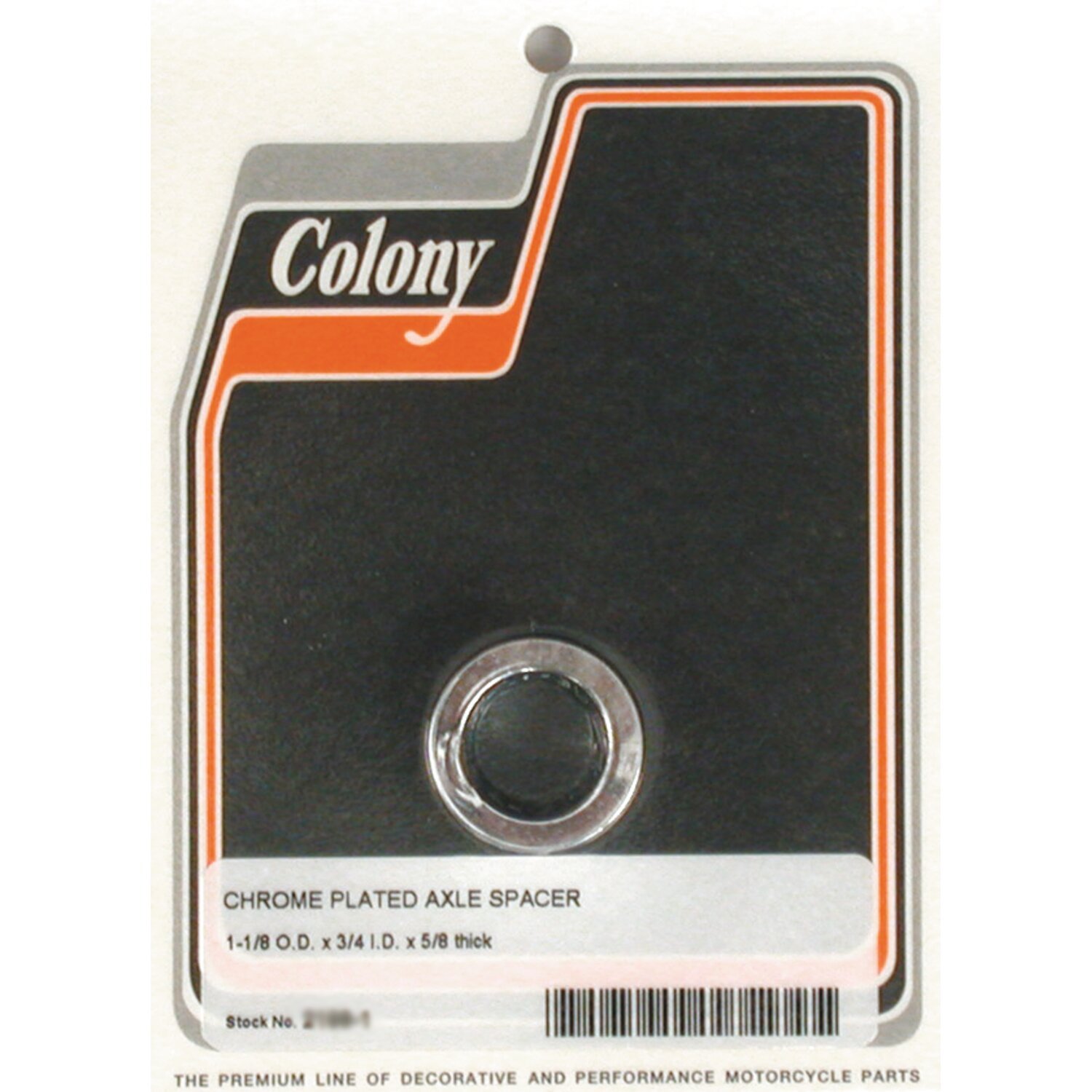 Colony univ. Axle spacer 5/8" long, Chrome