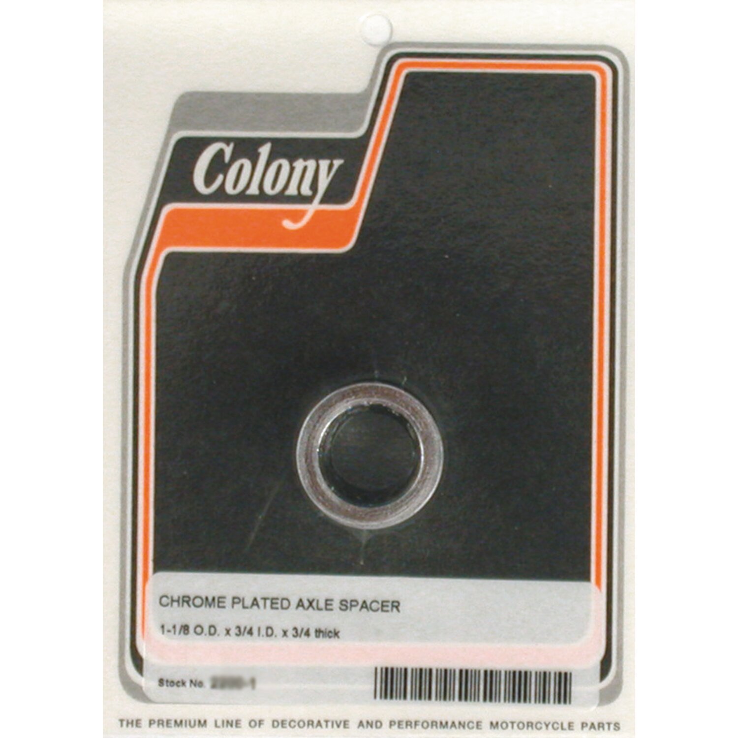 Colony univ. Axle spacers 3/4" long, Chrome