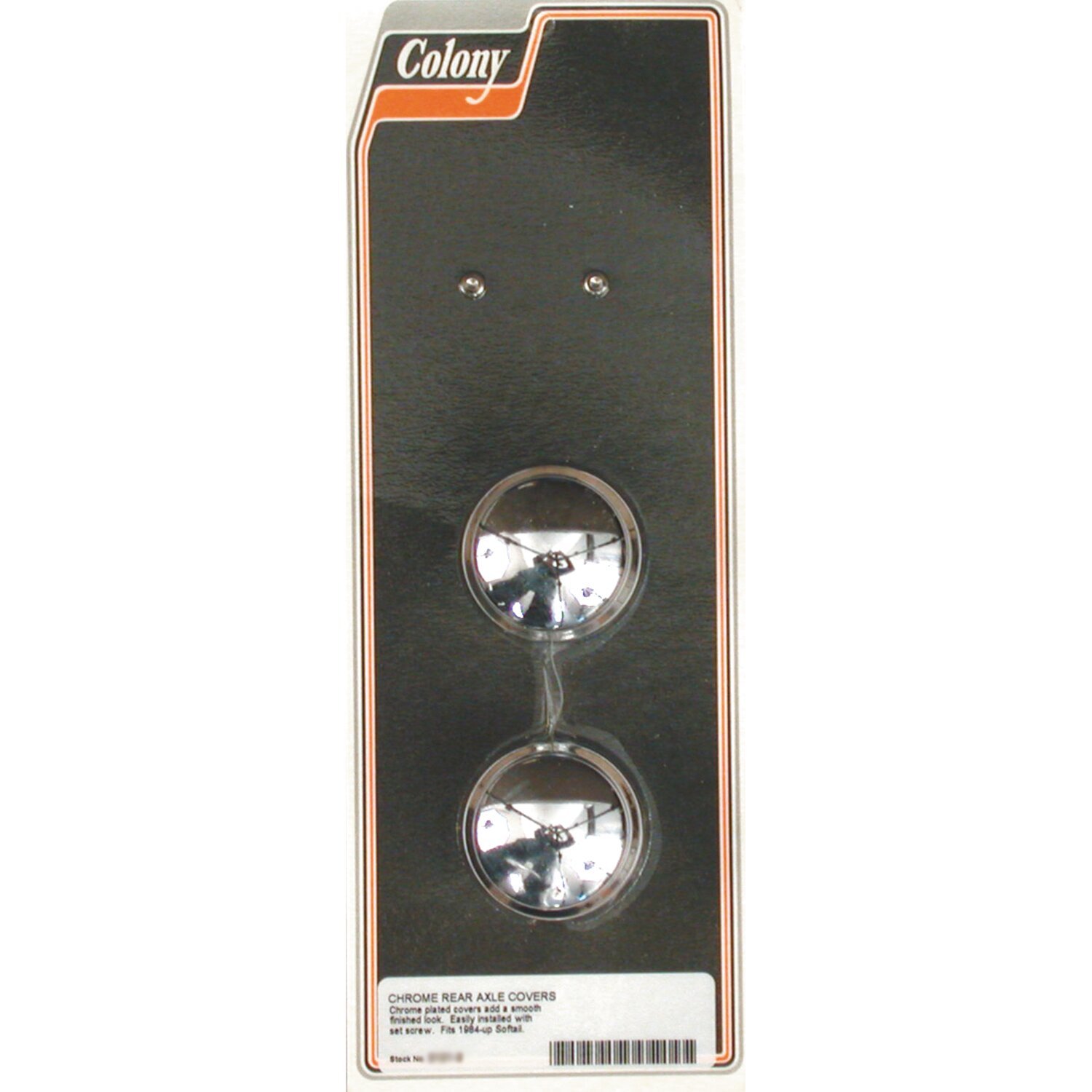 Colony rear axle nut covers, Chrome