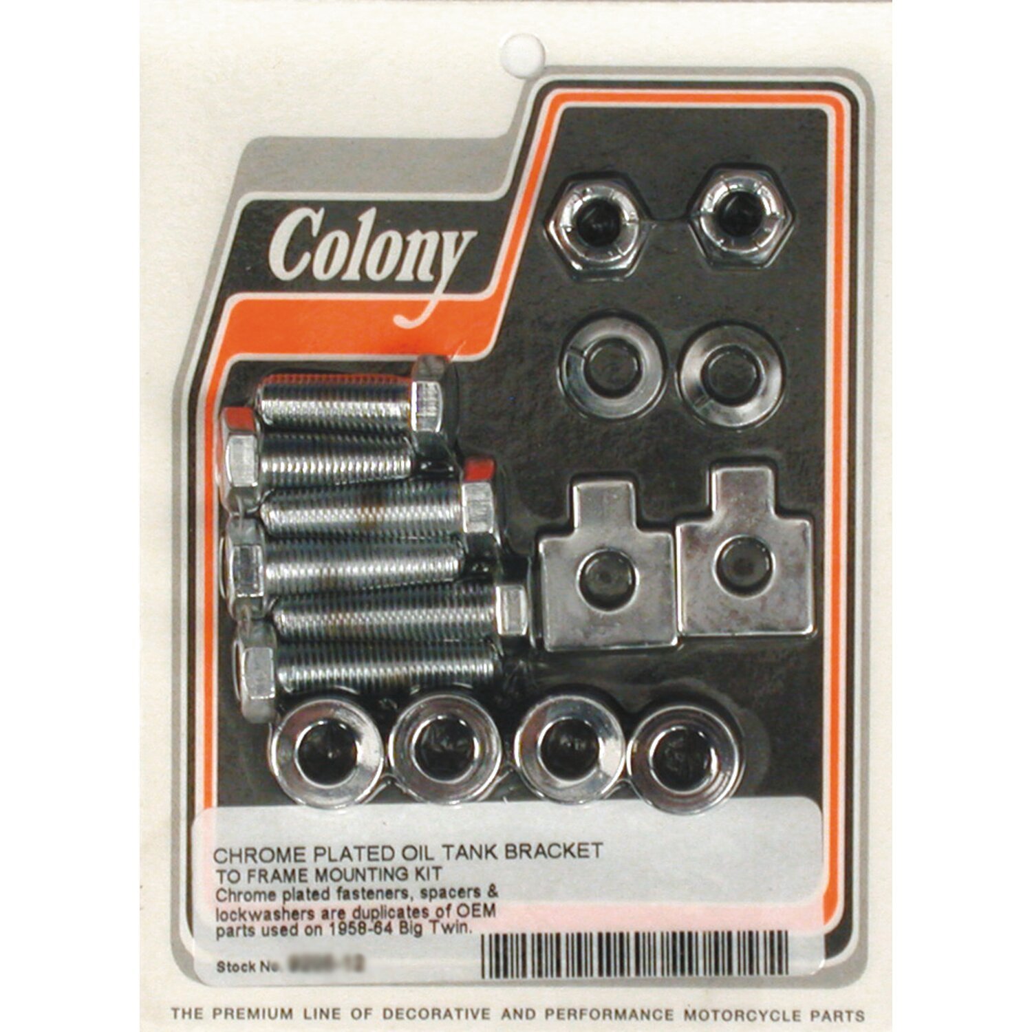 Colony, oil tank mount kit, Chrome